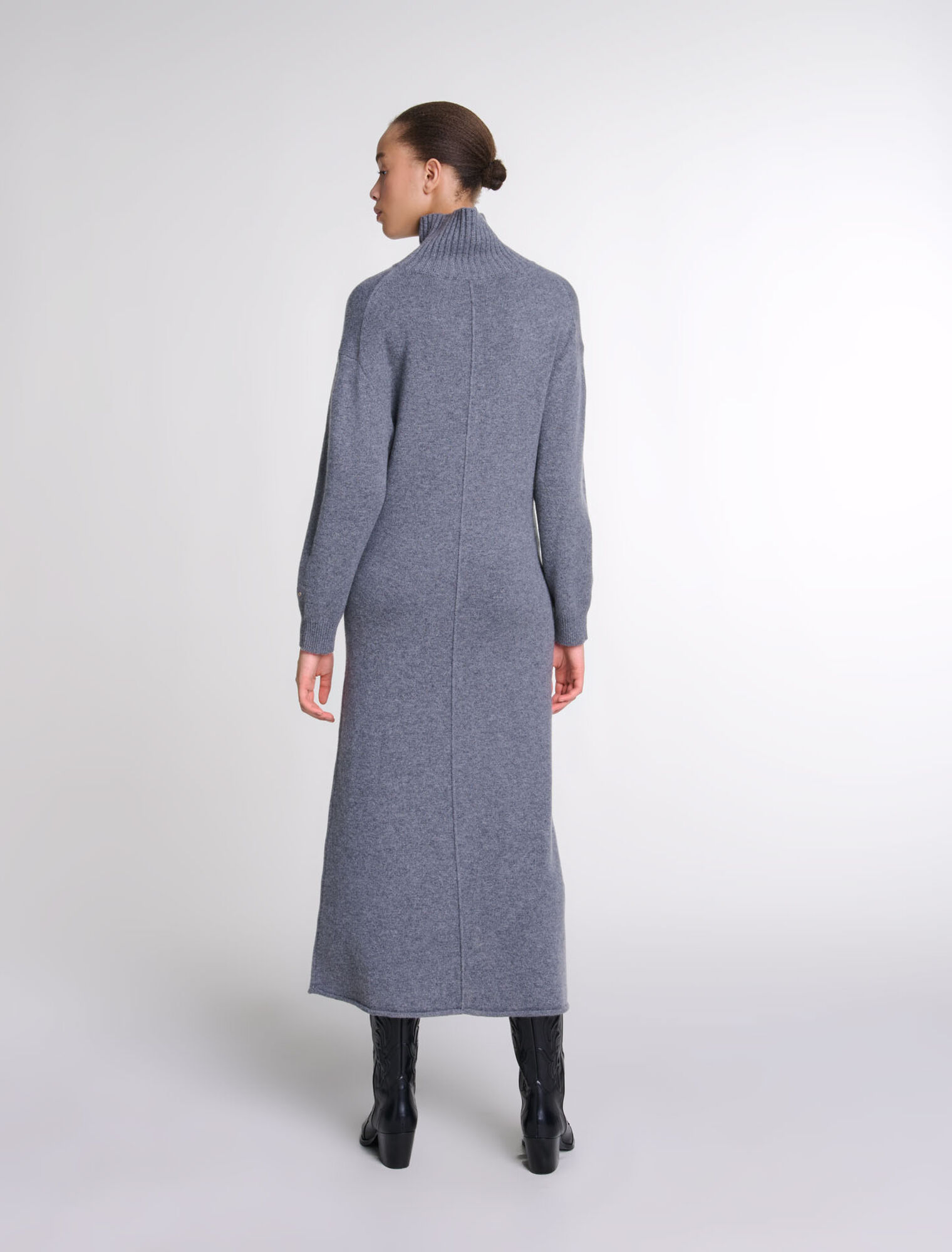 Langes Strickkleid
