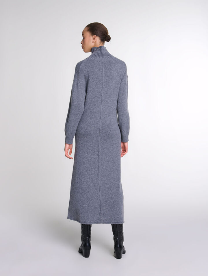 Langes Strickkleid