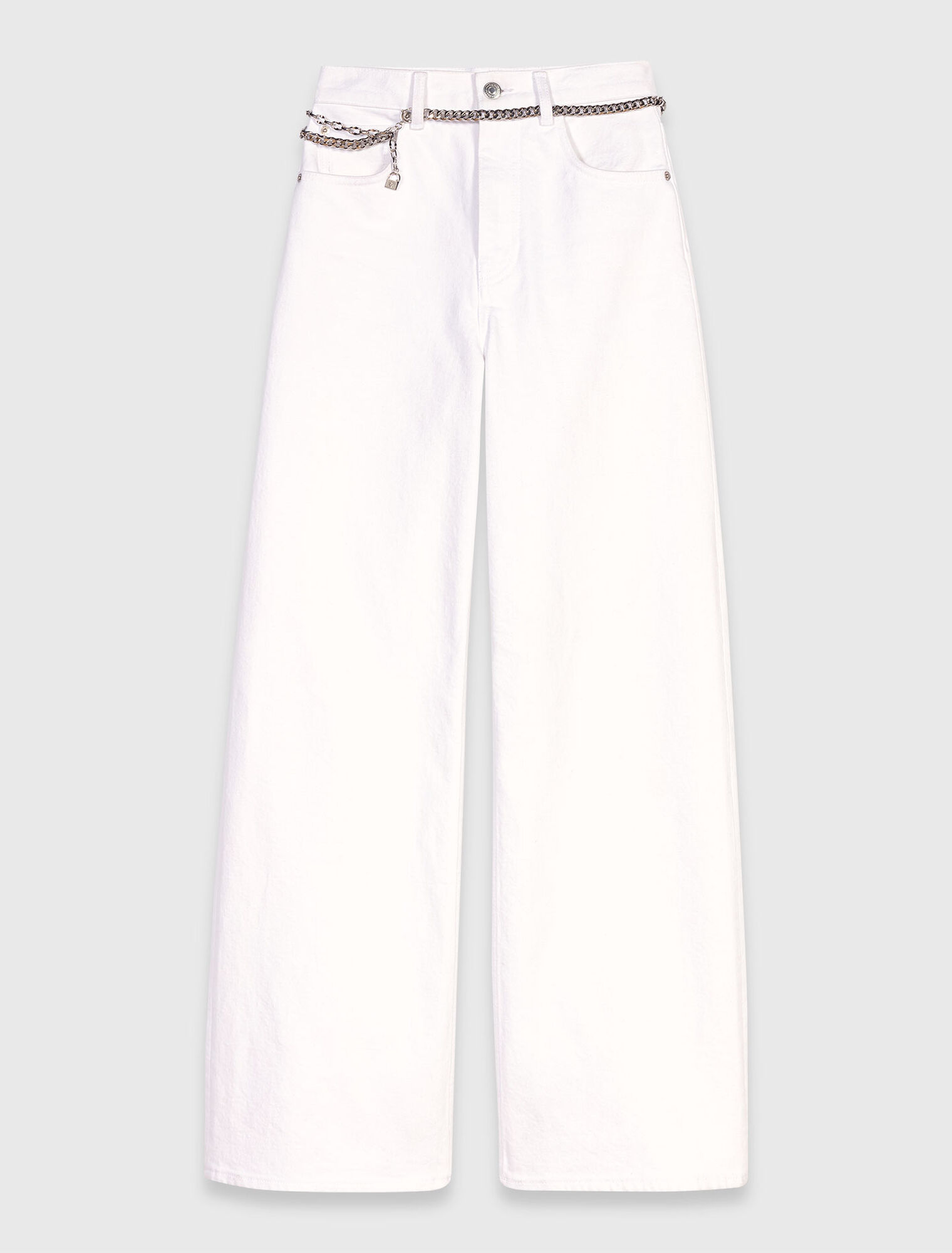 Weite Jeans, hoher Bund