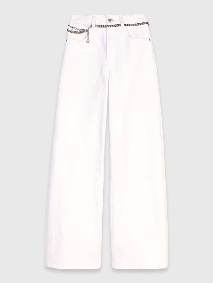 Weite Jeans, hoher Bund