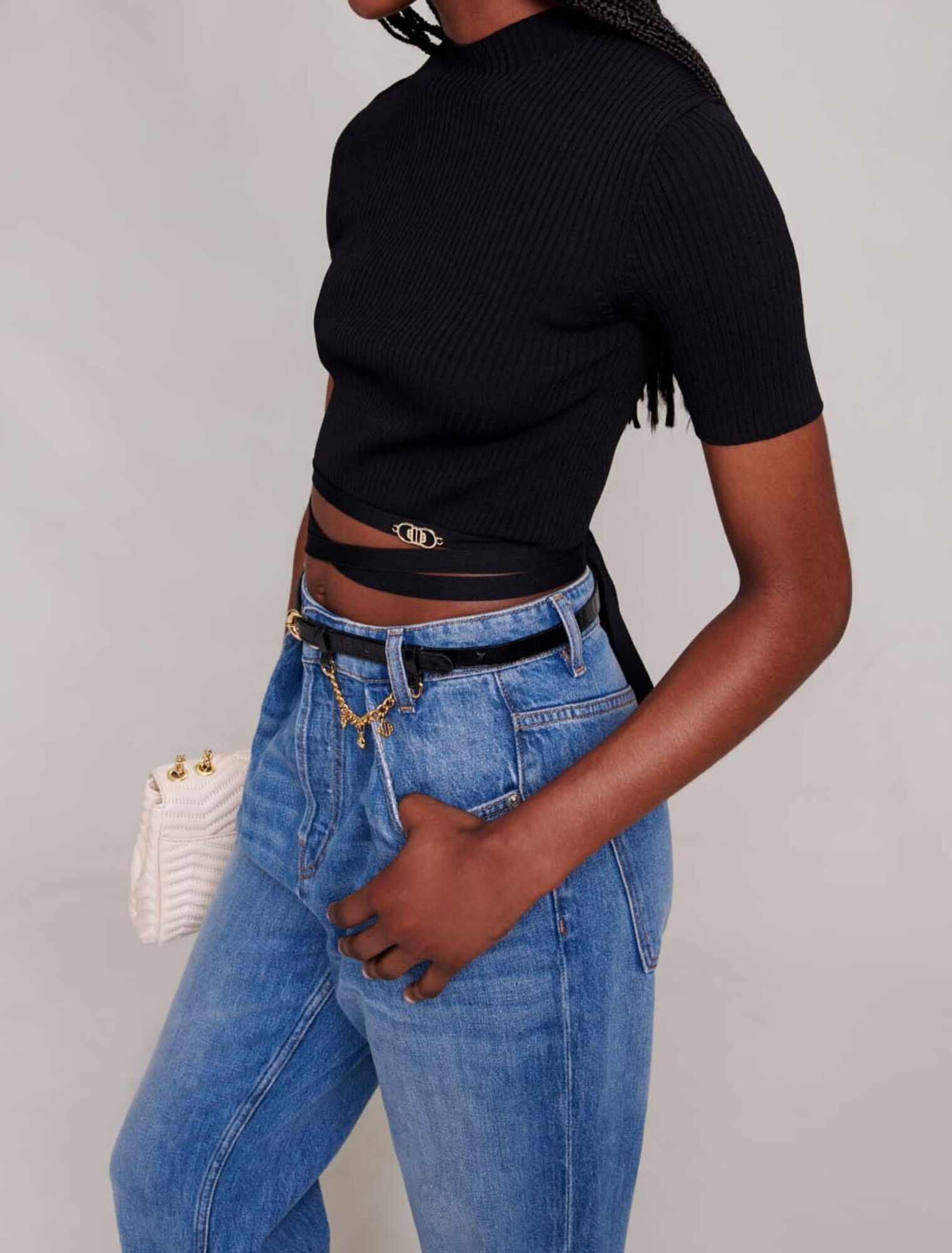 Überkreuztes Crop Top