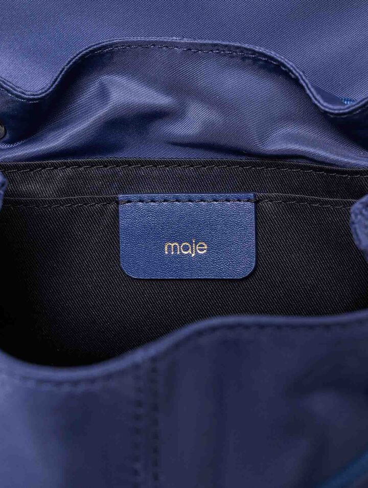 Mini-Rucksack aus Leder und Nylon