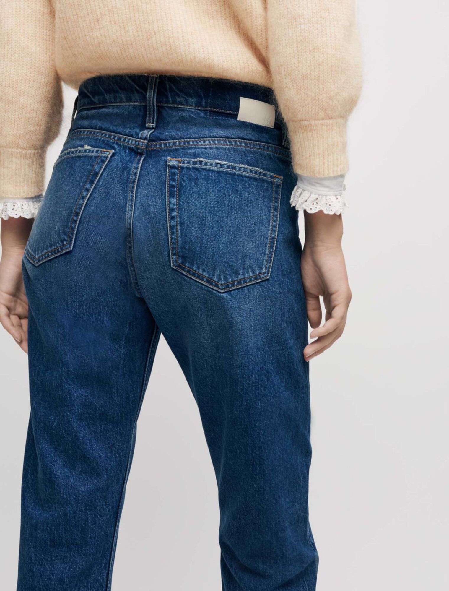 Gerade Jeans mit hoher Taille