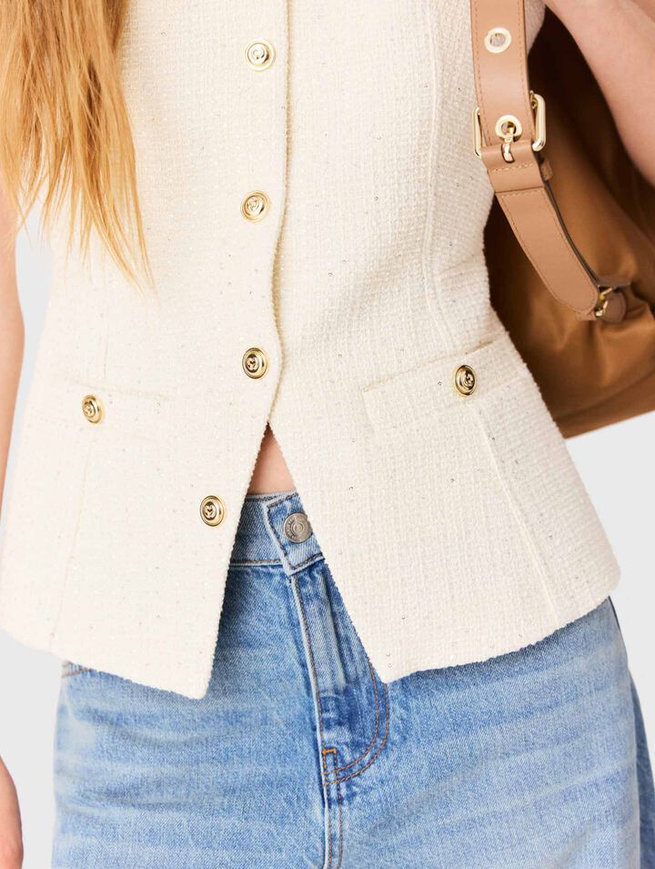 Lange Tweedjacke