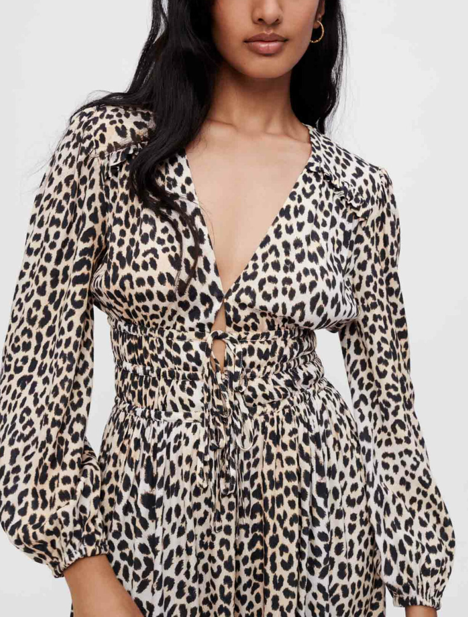 Langes Kleid aus Viskose