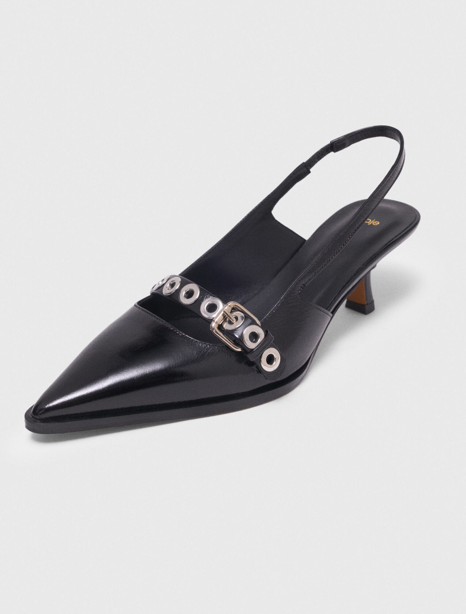 Lederpumps mit Riemchen und &Ouml;sen