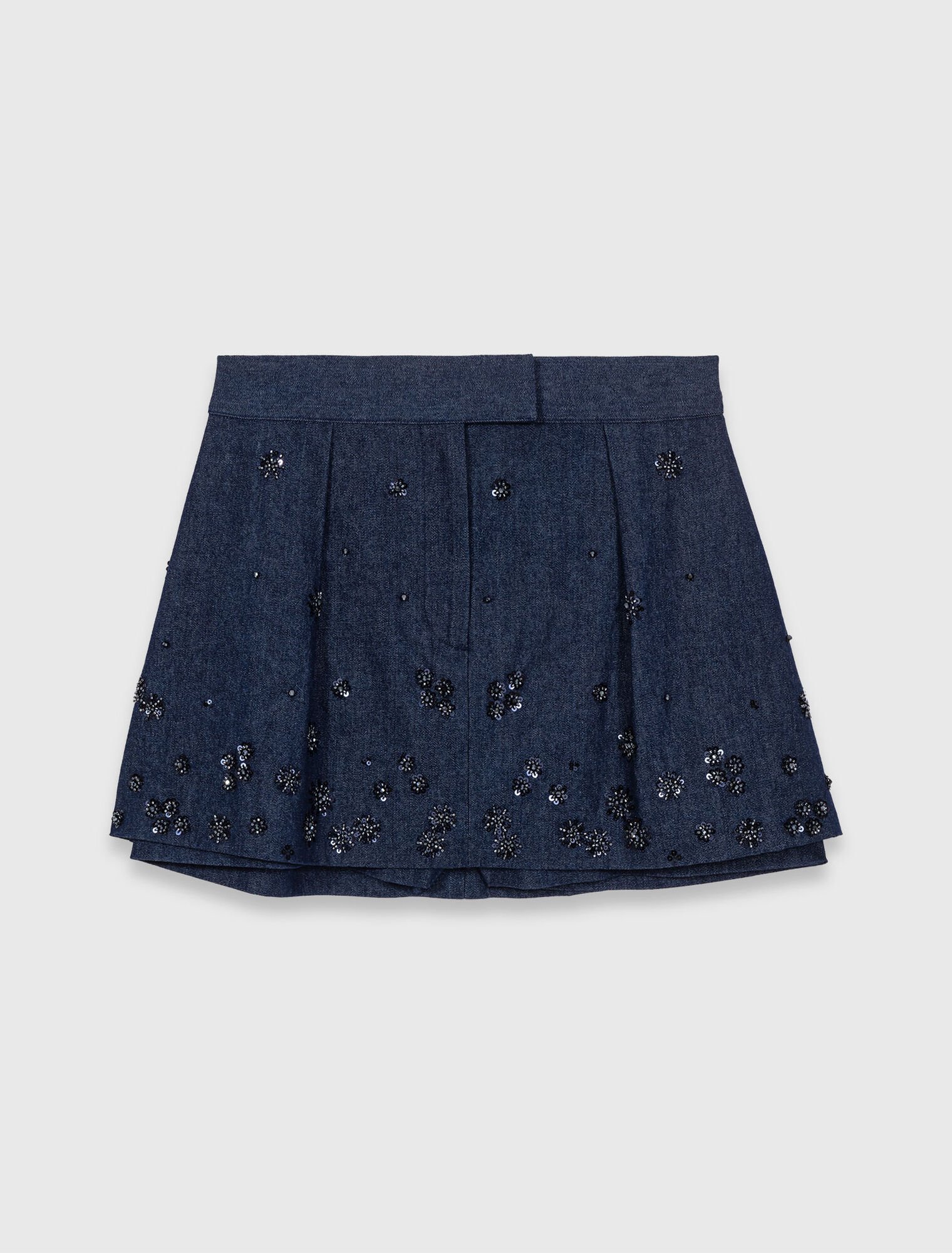 Bestickte Denimshorts Trompe-l'&OElig;il
