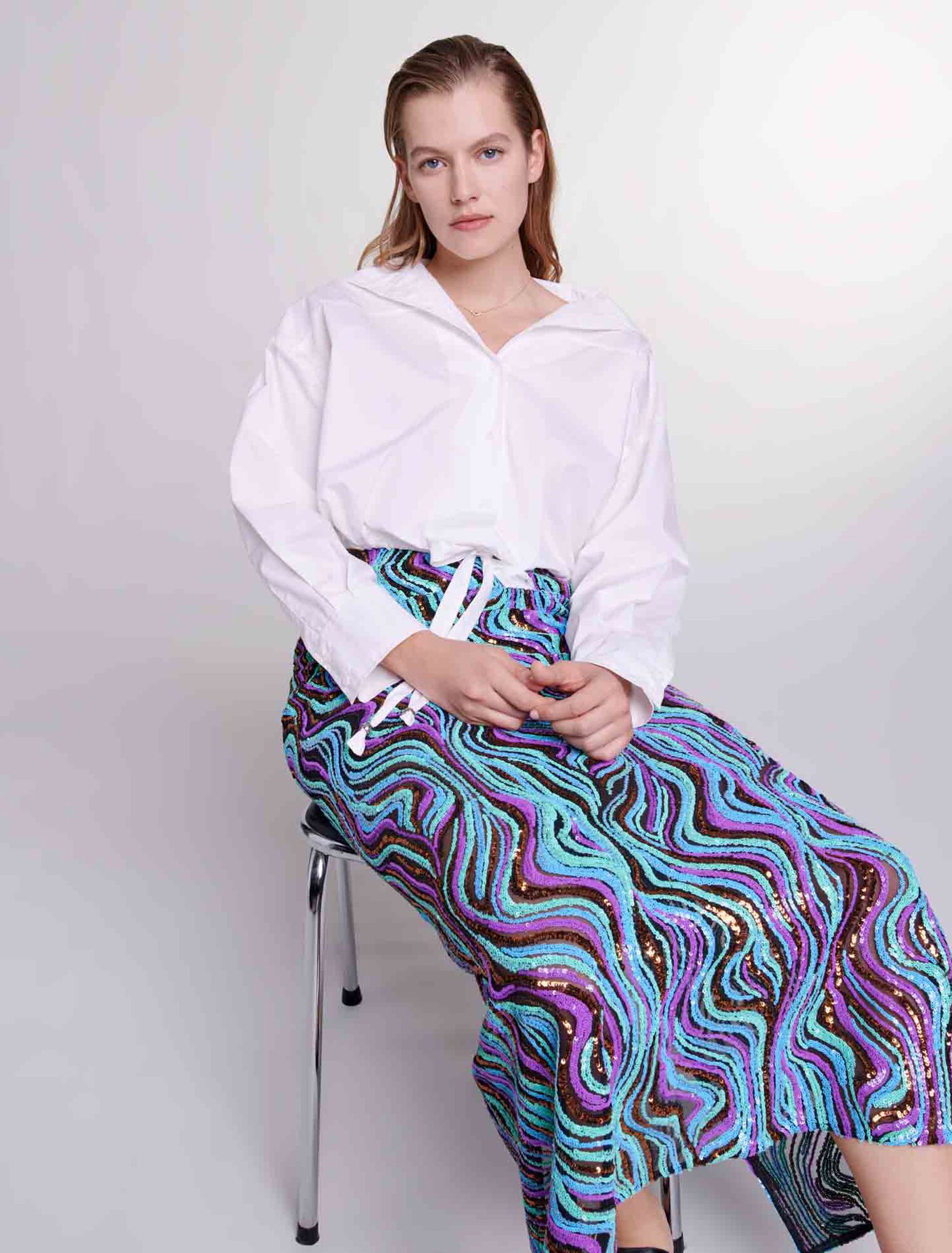Kurze Bluse aus Baumwolle
