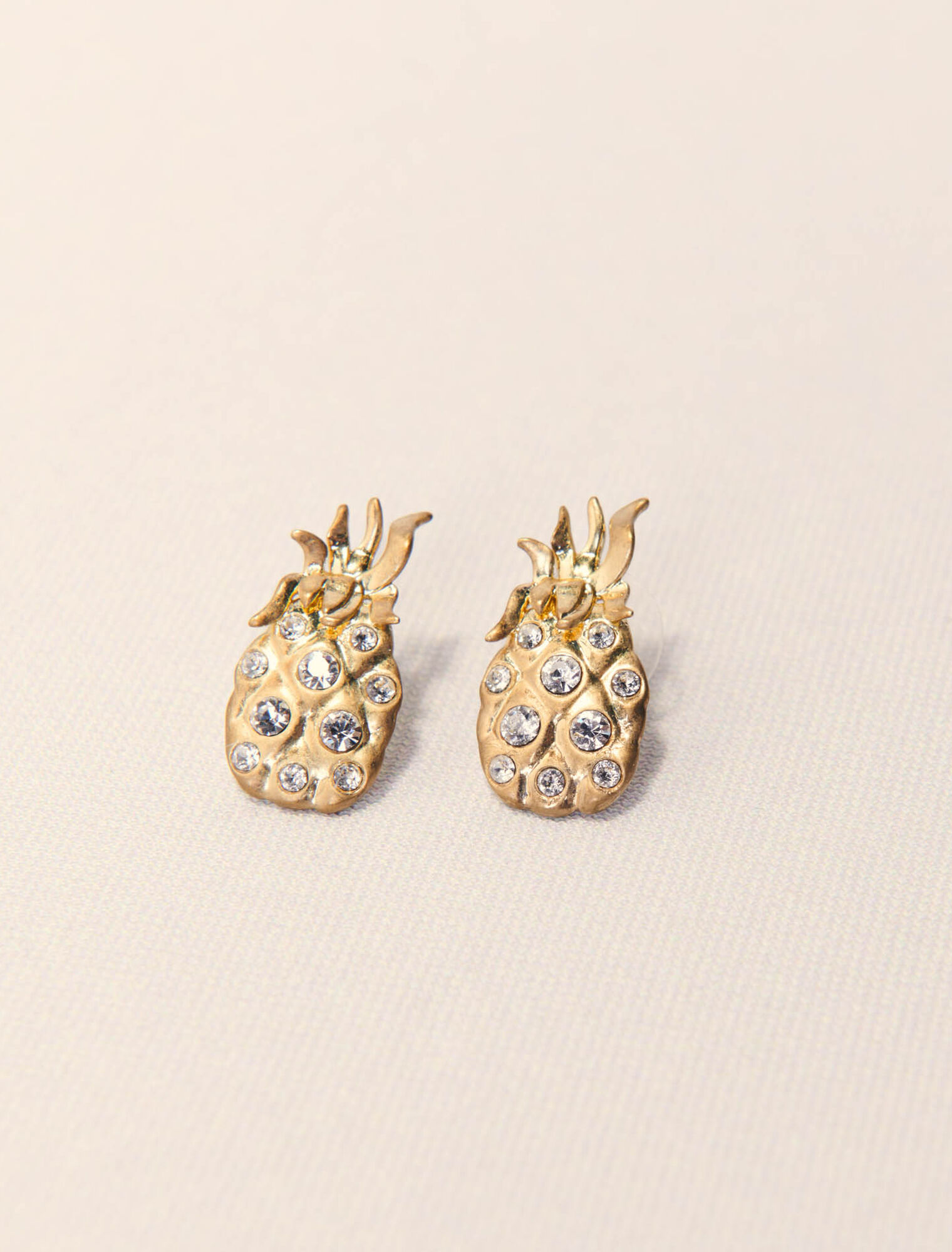 Ananas-Ohrringe mit Strass