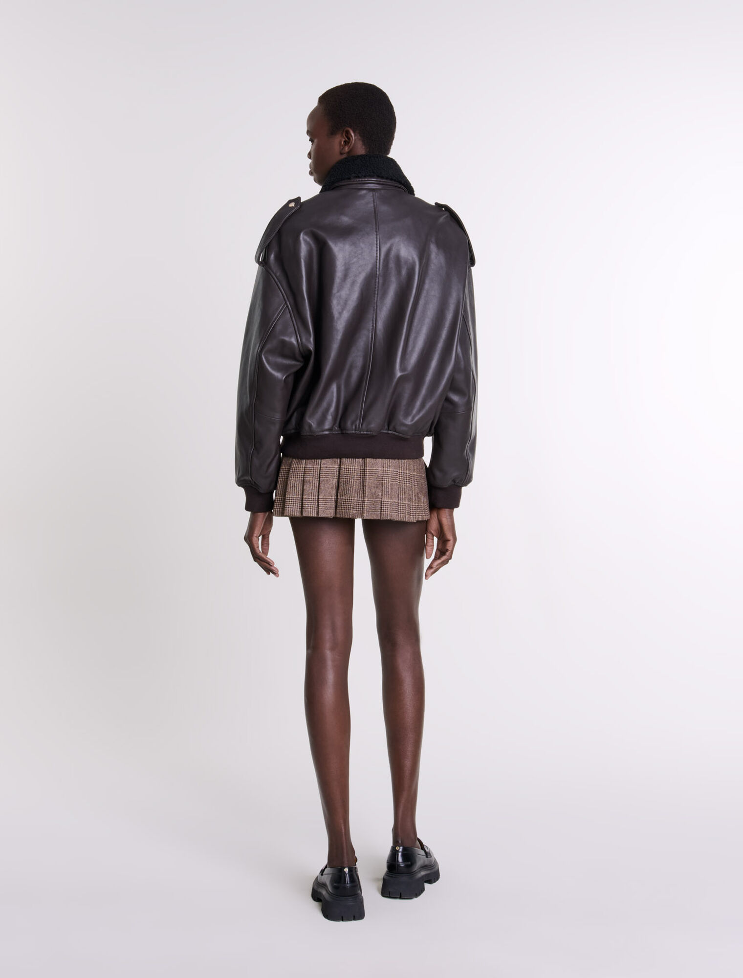 Oversize-Lederjacke