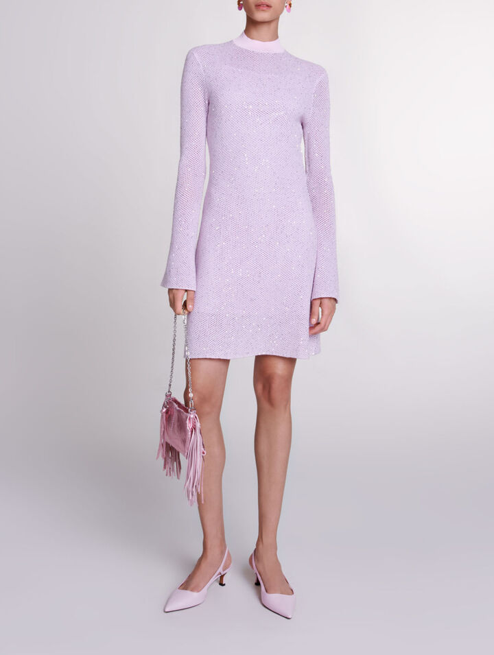 Halbdurchsichtiges Strickkleid