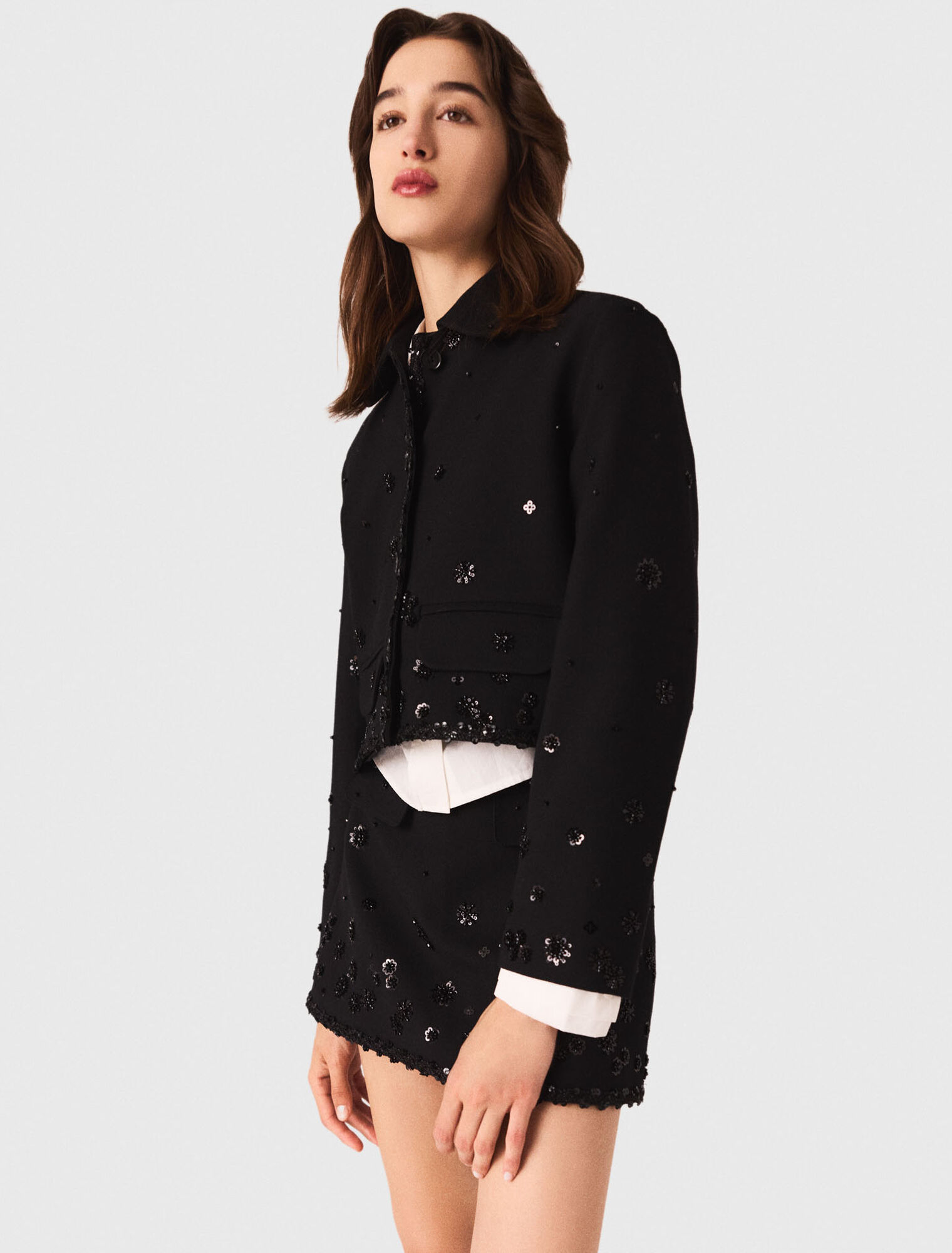 Kurze bestickte Jacke