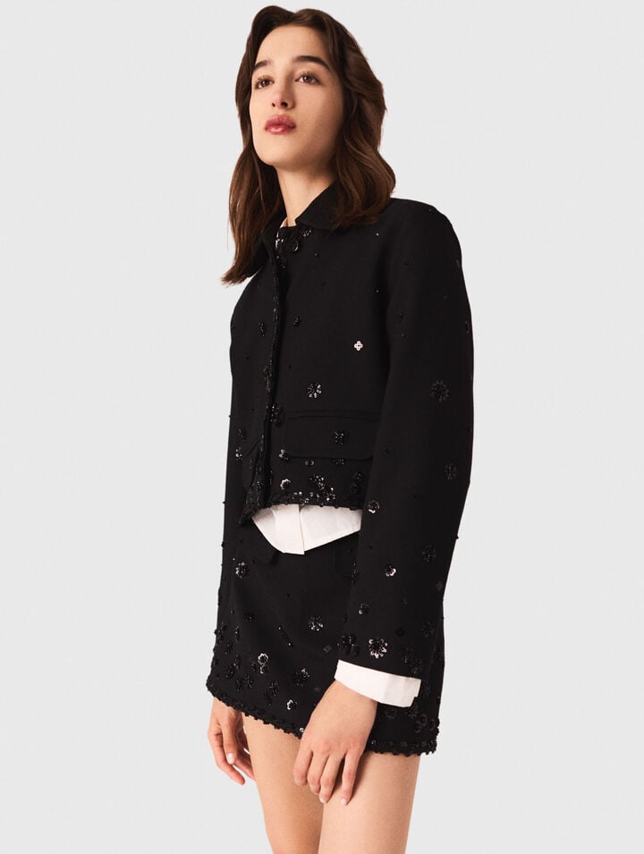 Kurze bestickte Jacke