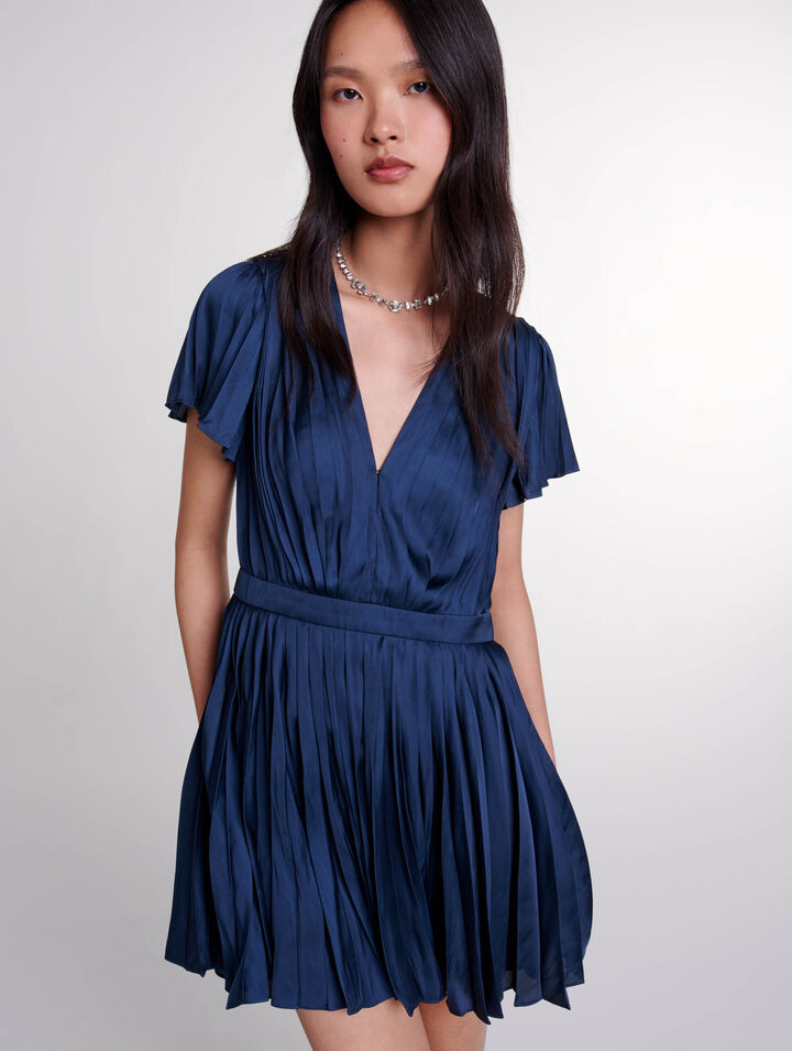 Kurzes Plissee-Kleid 