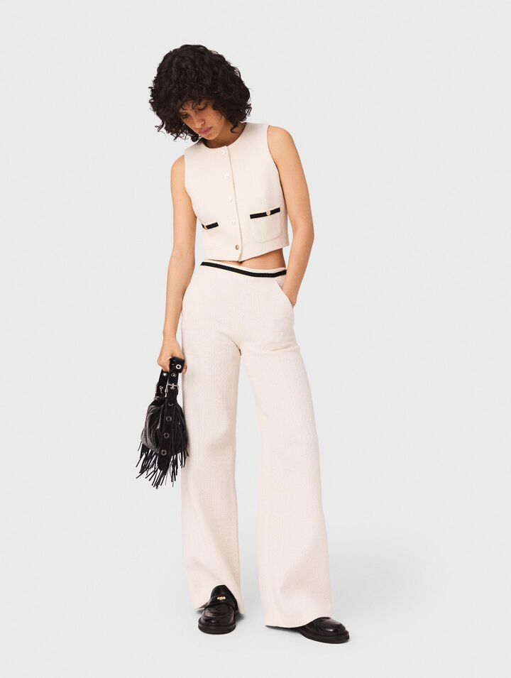 Weite hose in Tweed-Optik