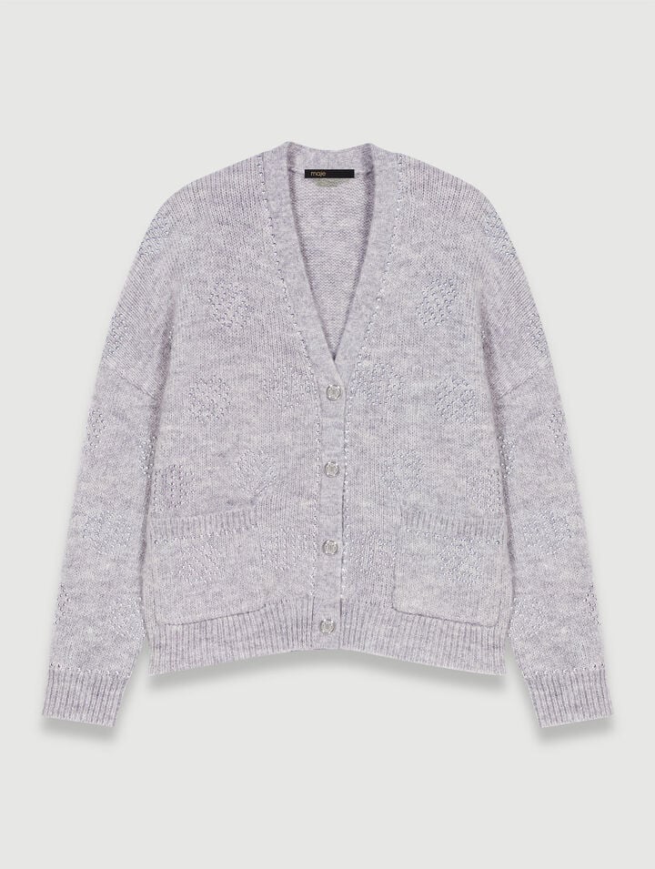 Cardigan mit Clover-Nieten