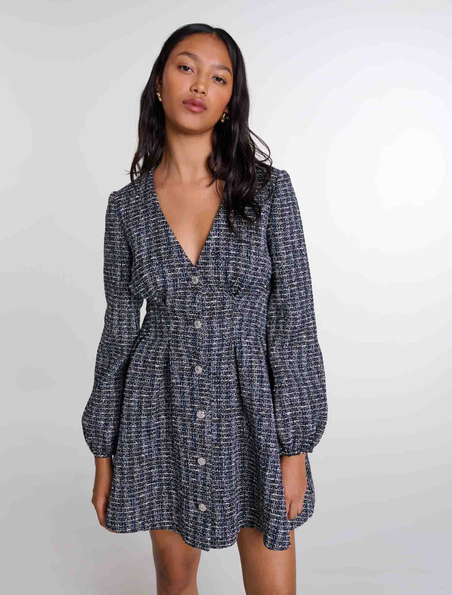 Kurzes Tweedkleid