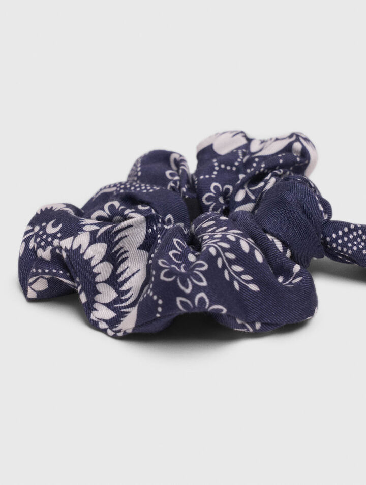 Bedrucktes Haargummi mit Twill