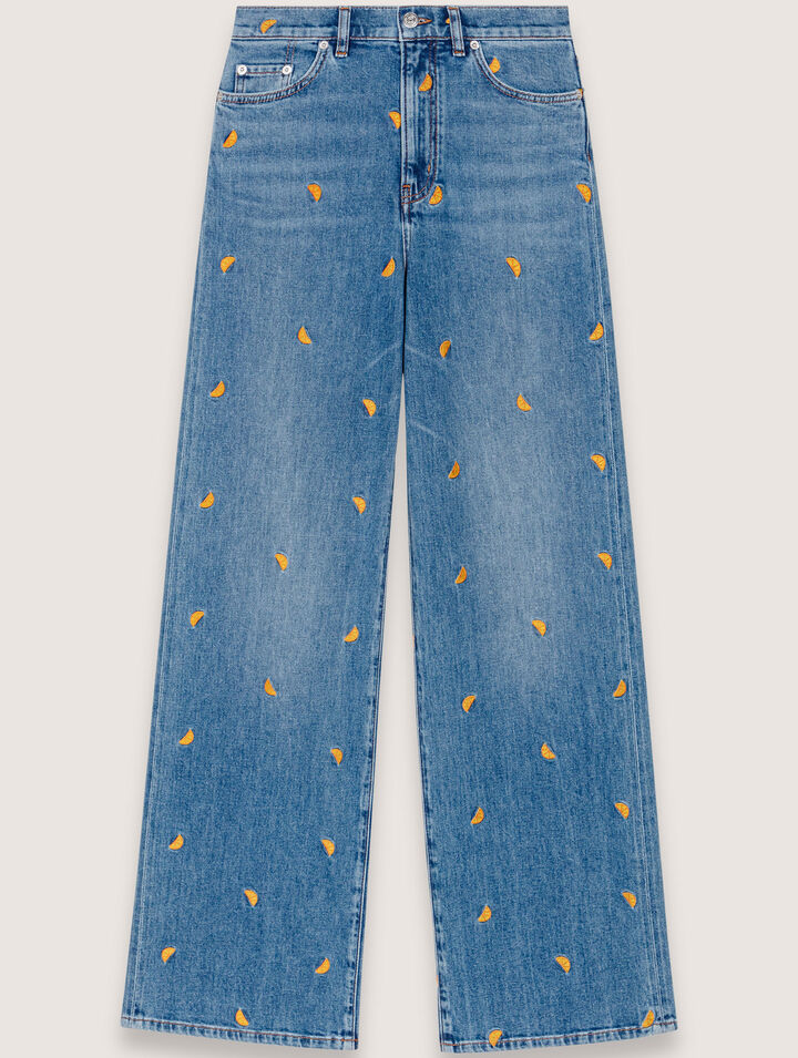 Bestickte Jeans