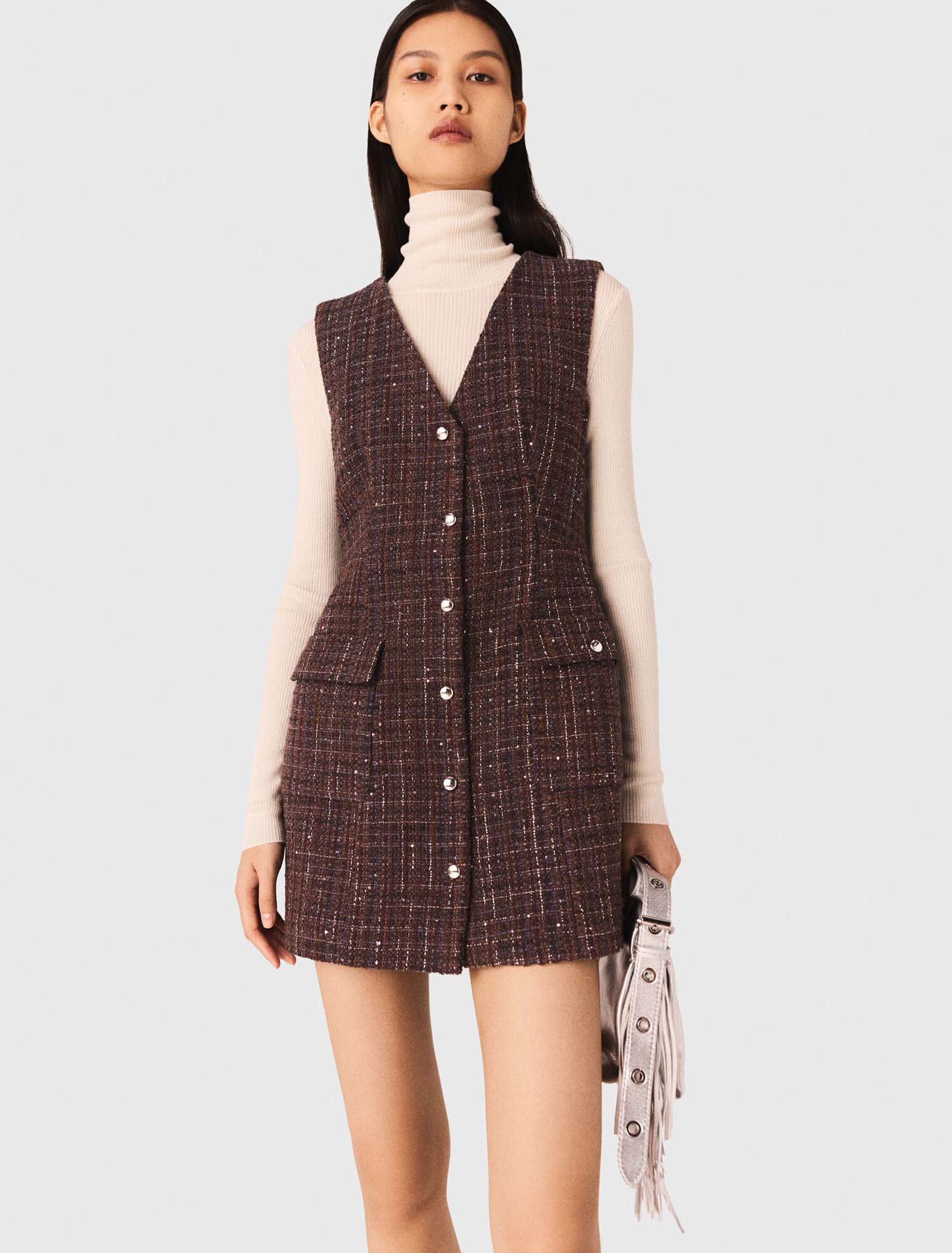 Kurzes Kleid aus Tweed