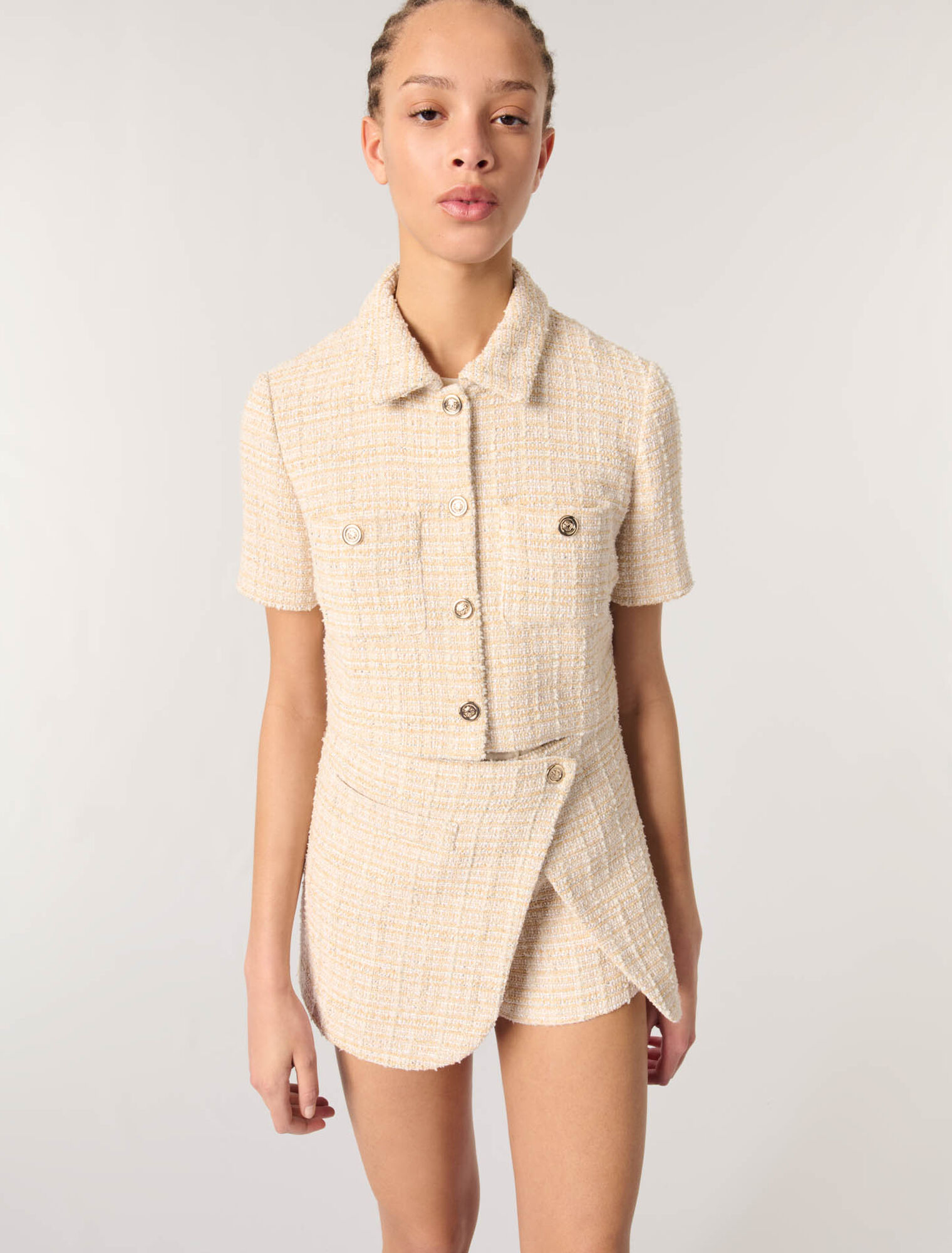 Kurze Tweedjacke