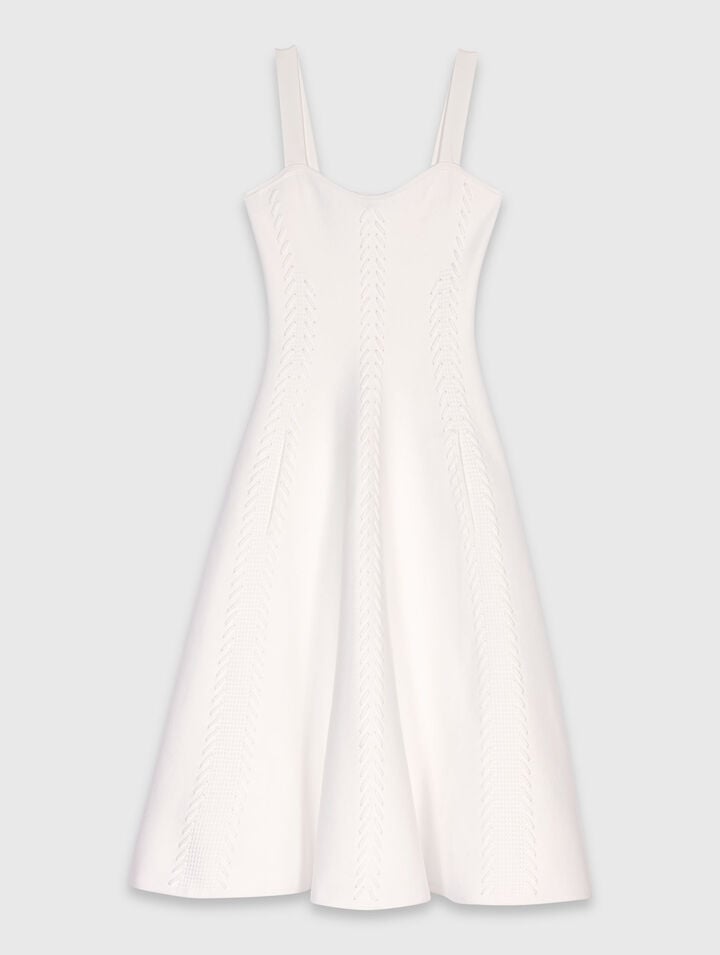 Langes Babydoll-Strickkleid