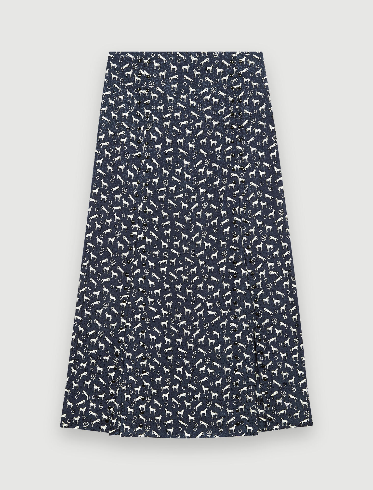 Rock aus Jacquard mit Pferdedruck