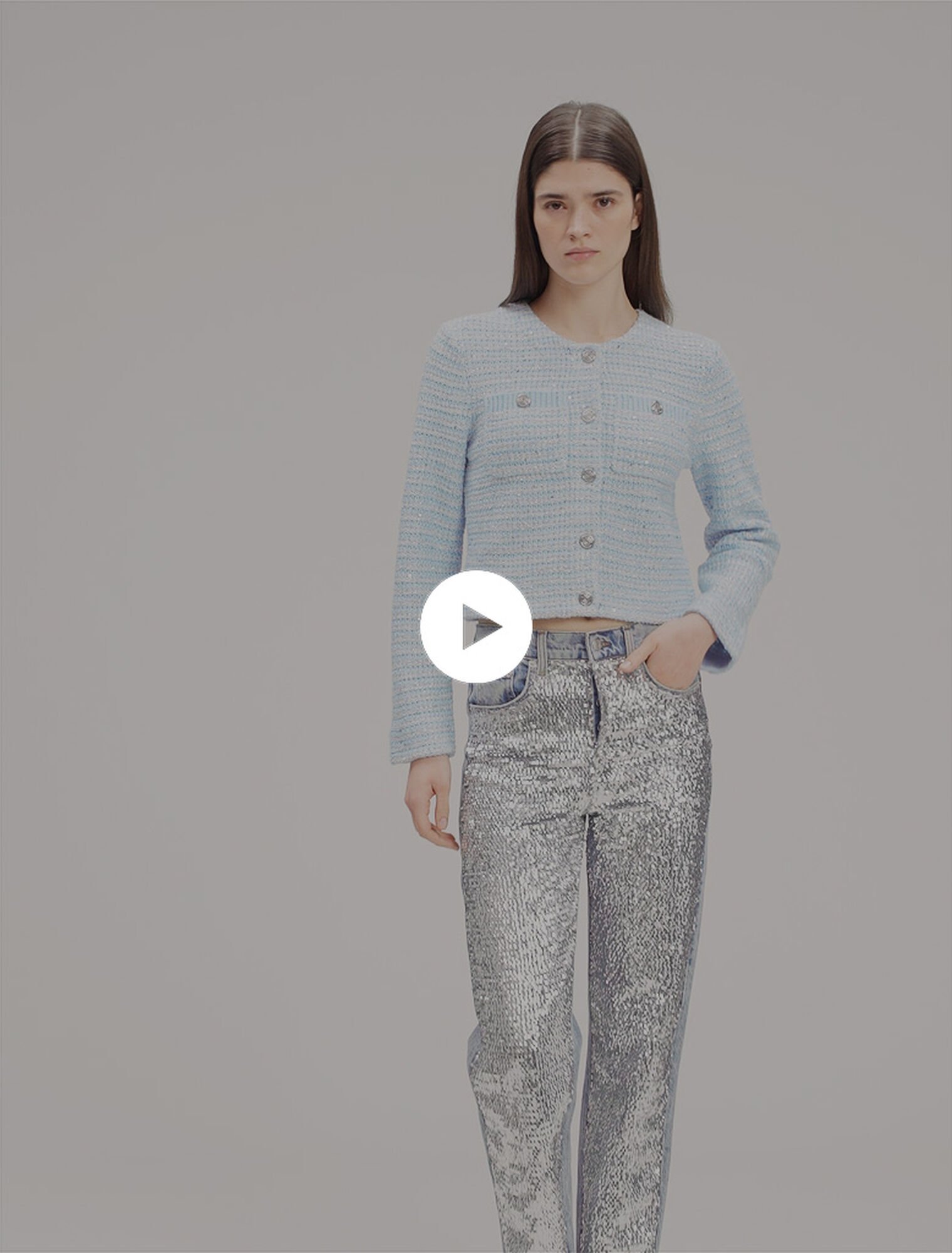 Cardigan mit Pailletten