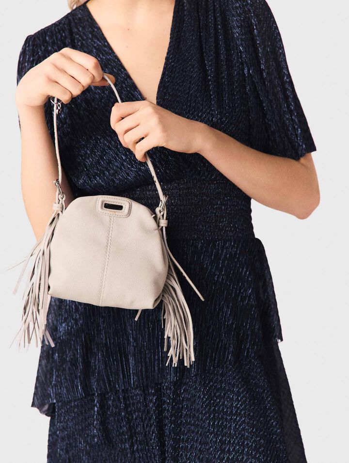 Metallisches Midikleid mit Volants