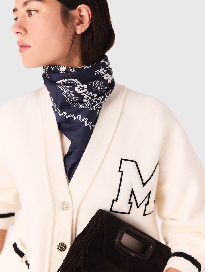 Langer Cardigan mit Stickerei
