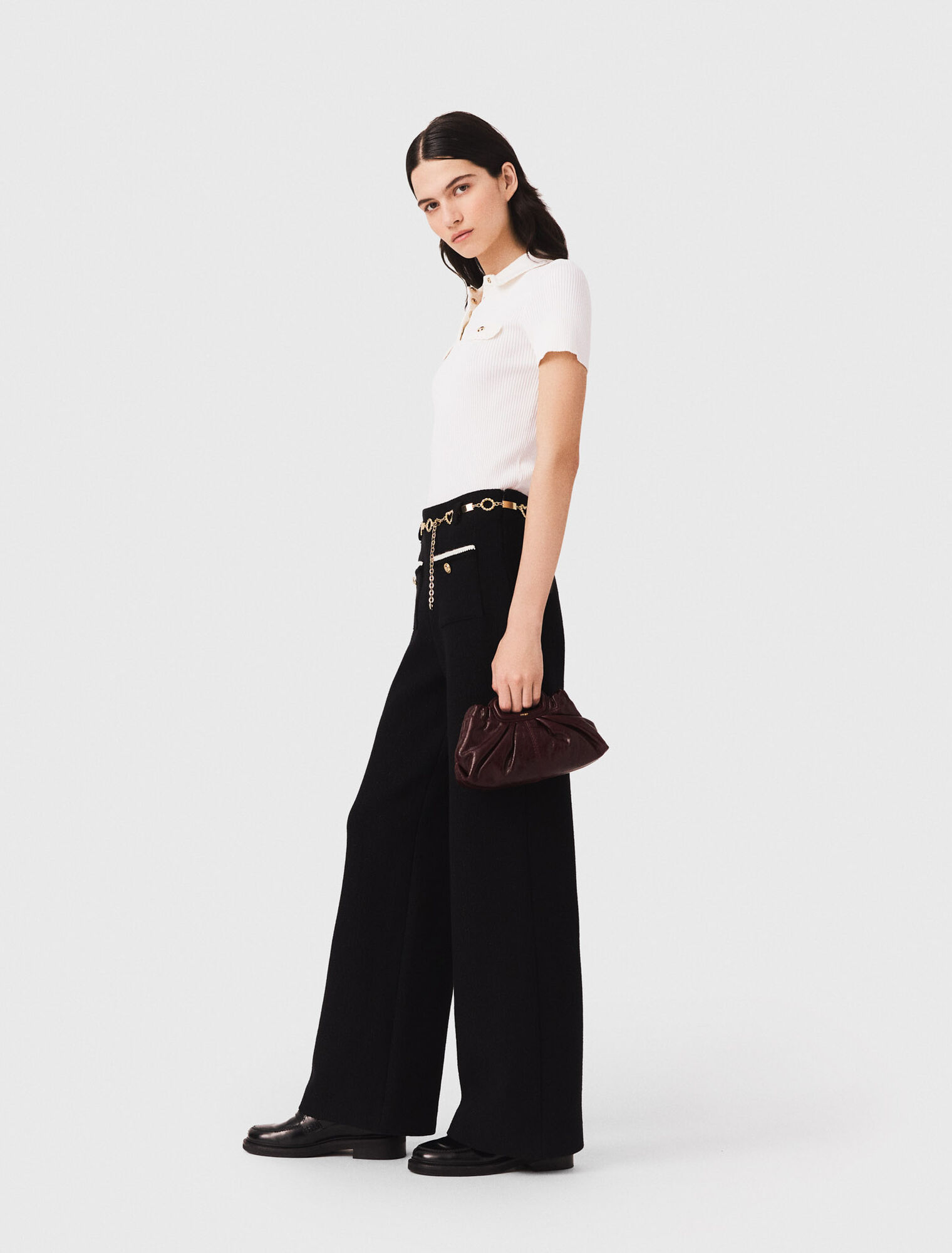 Tweed-Hose mit Lurex