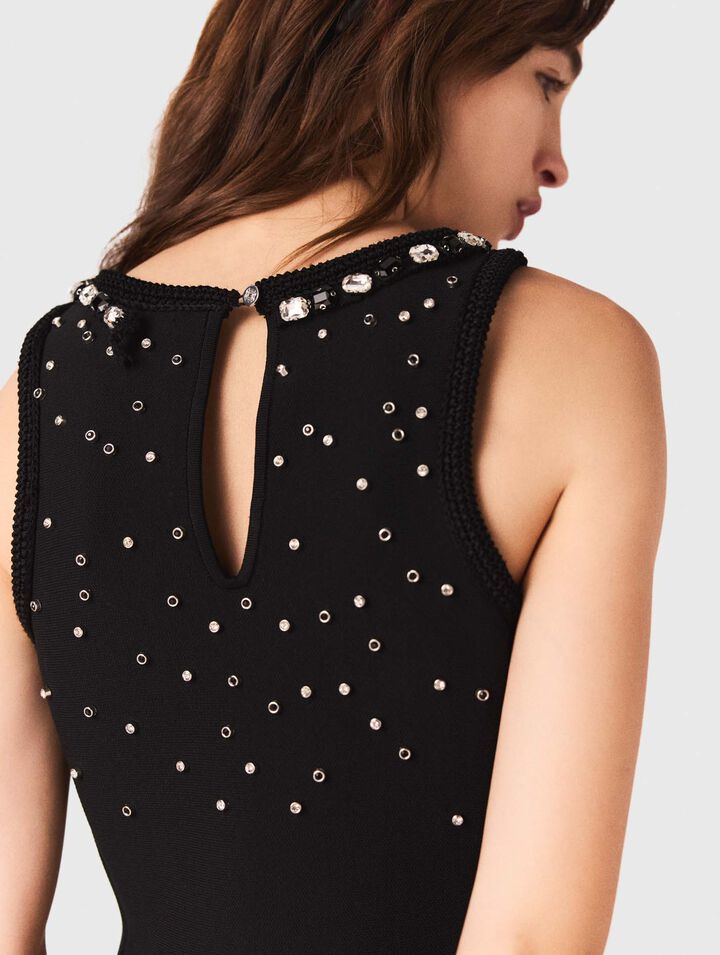Skaterkleid mit Schmuckdetails