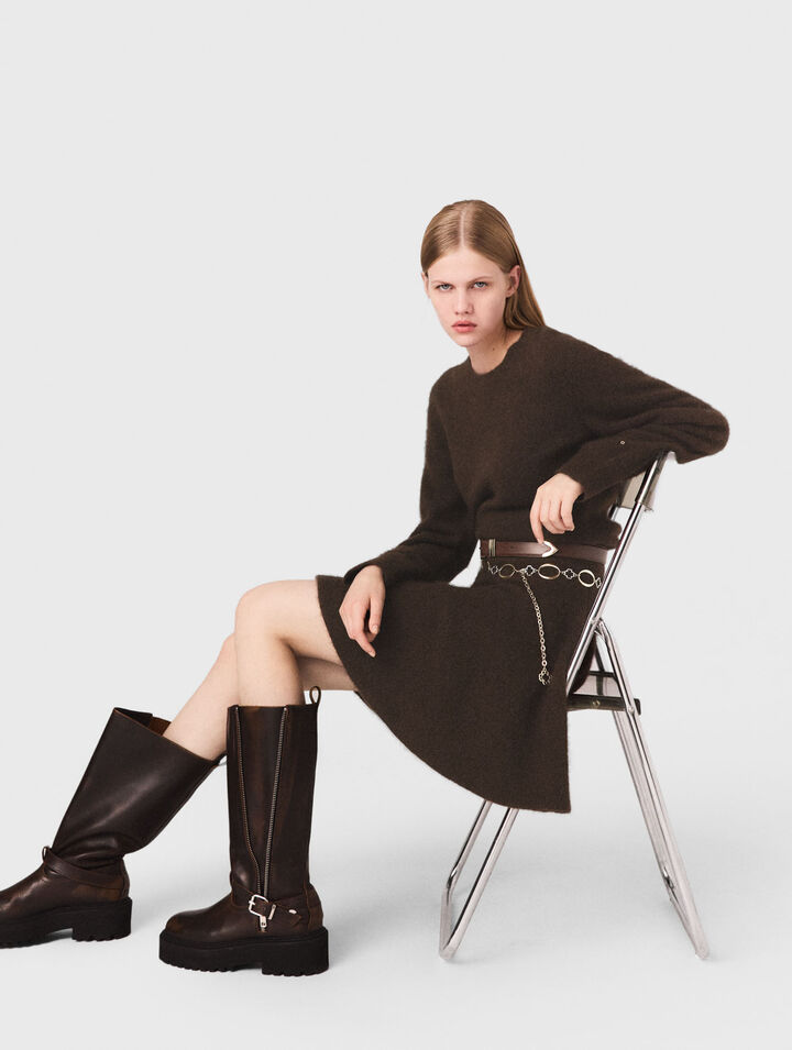 Kurzes Kleid aus Yak-Melange
