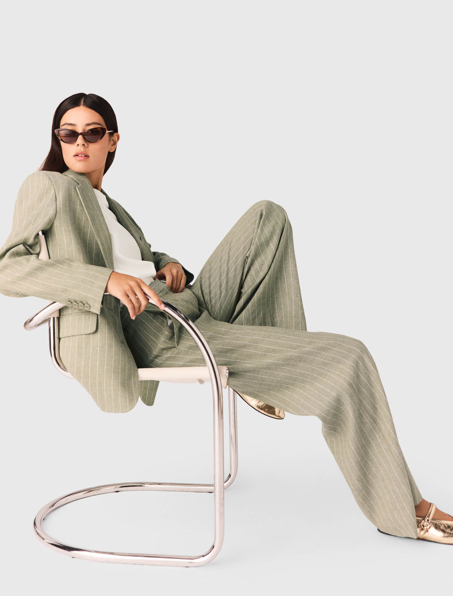 Anzughose aus Leinenmischung