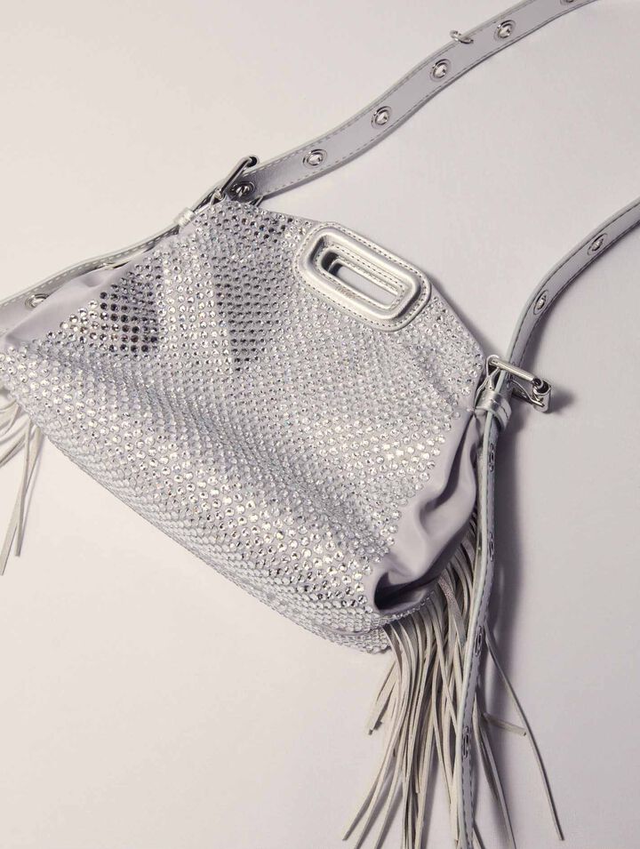 Tasche Miss M Mini Metall, Strass
