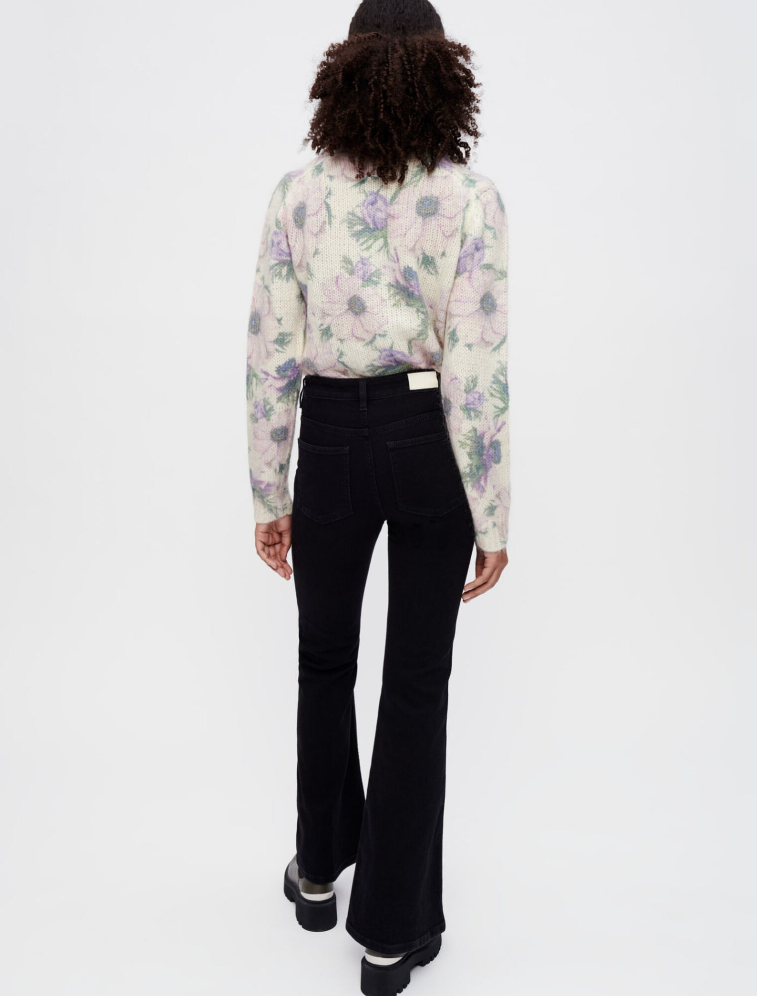 Flare-Jeans mit Korsage