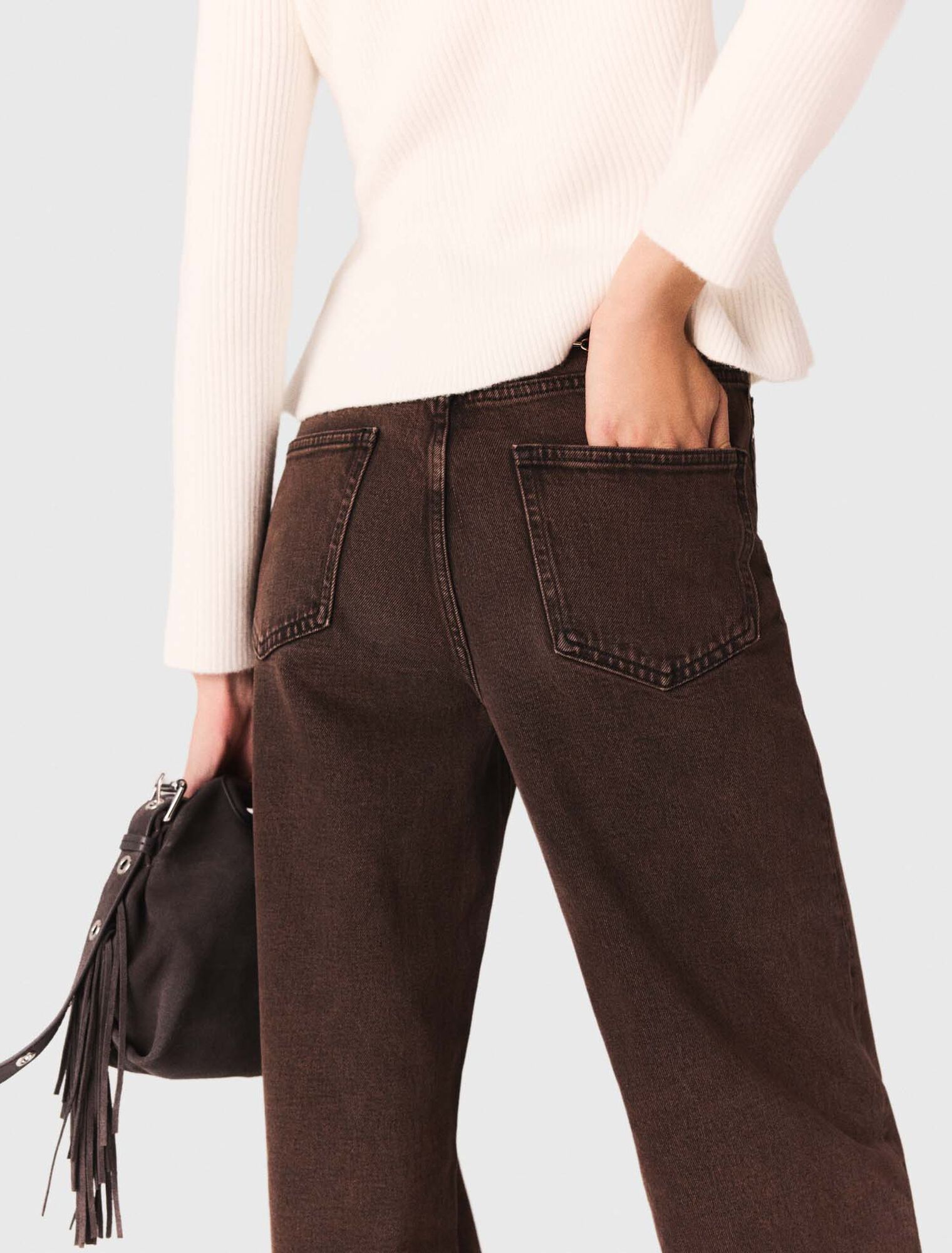Bootcut-Jeans mit Kette