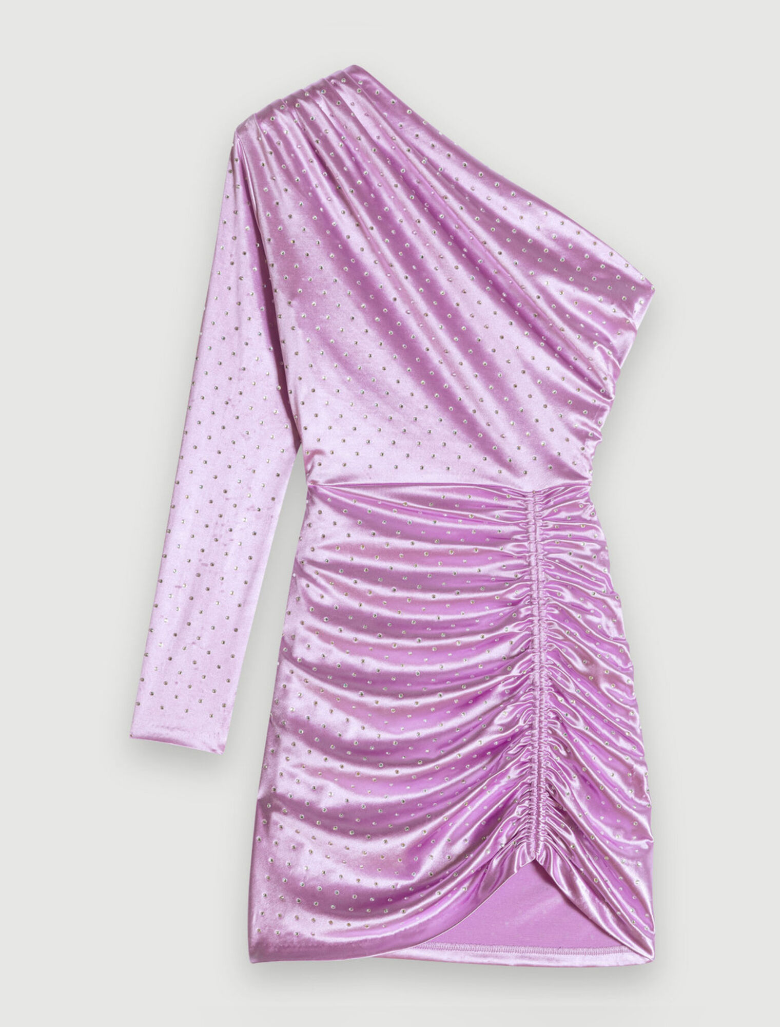 Asymmetrisches Kleid aus Satin