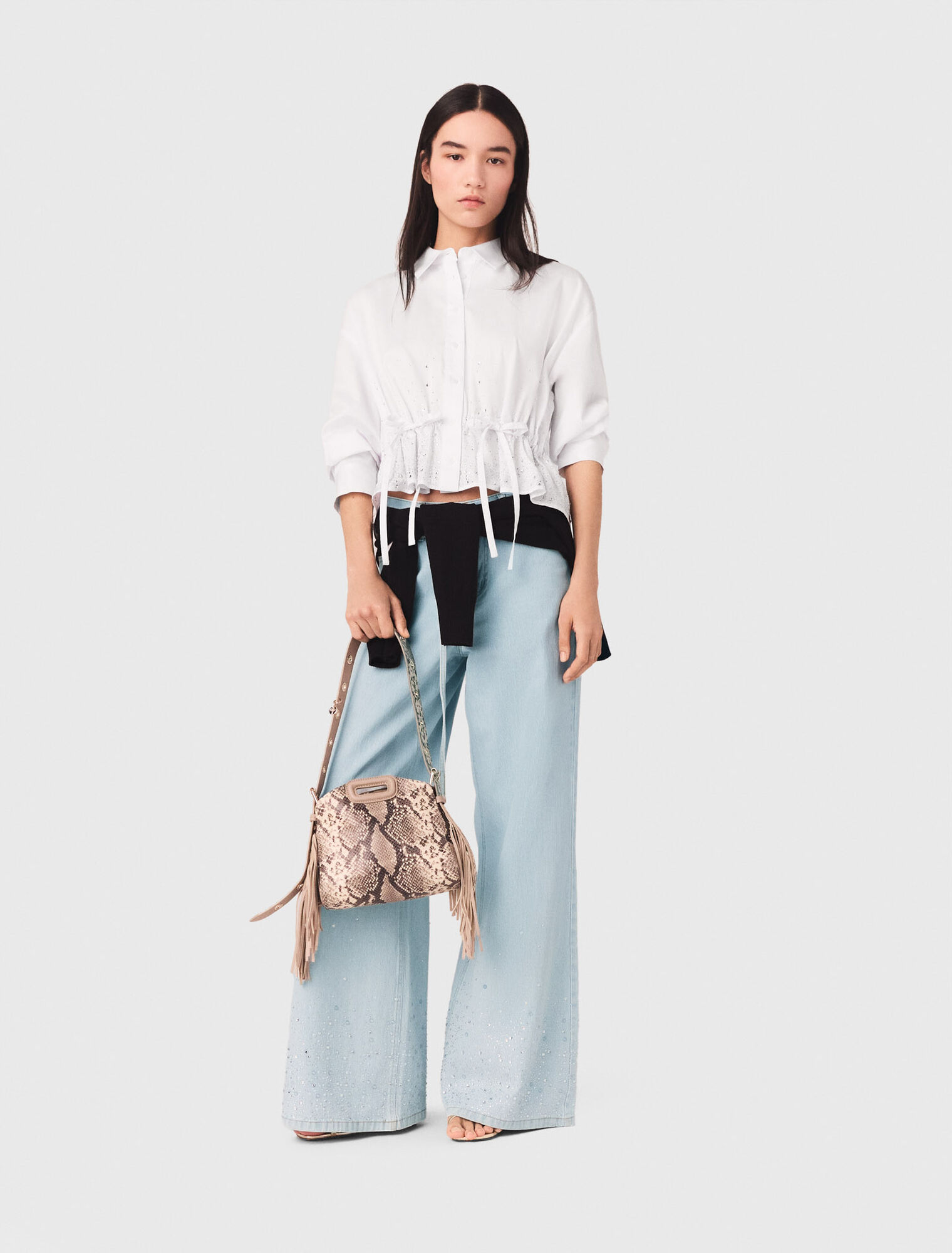 Hemd aus Baumwolle mit Strass