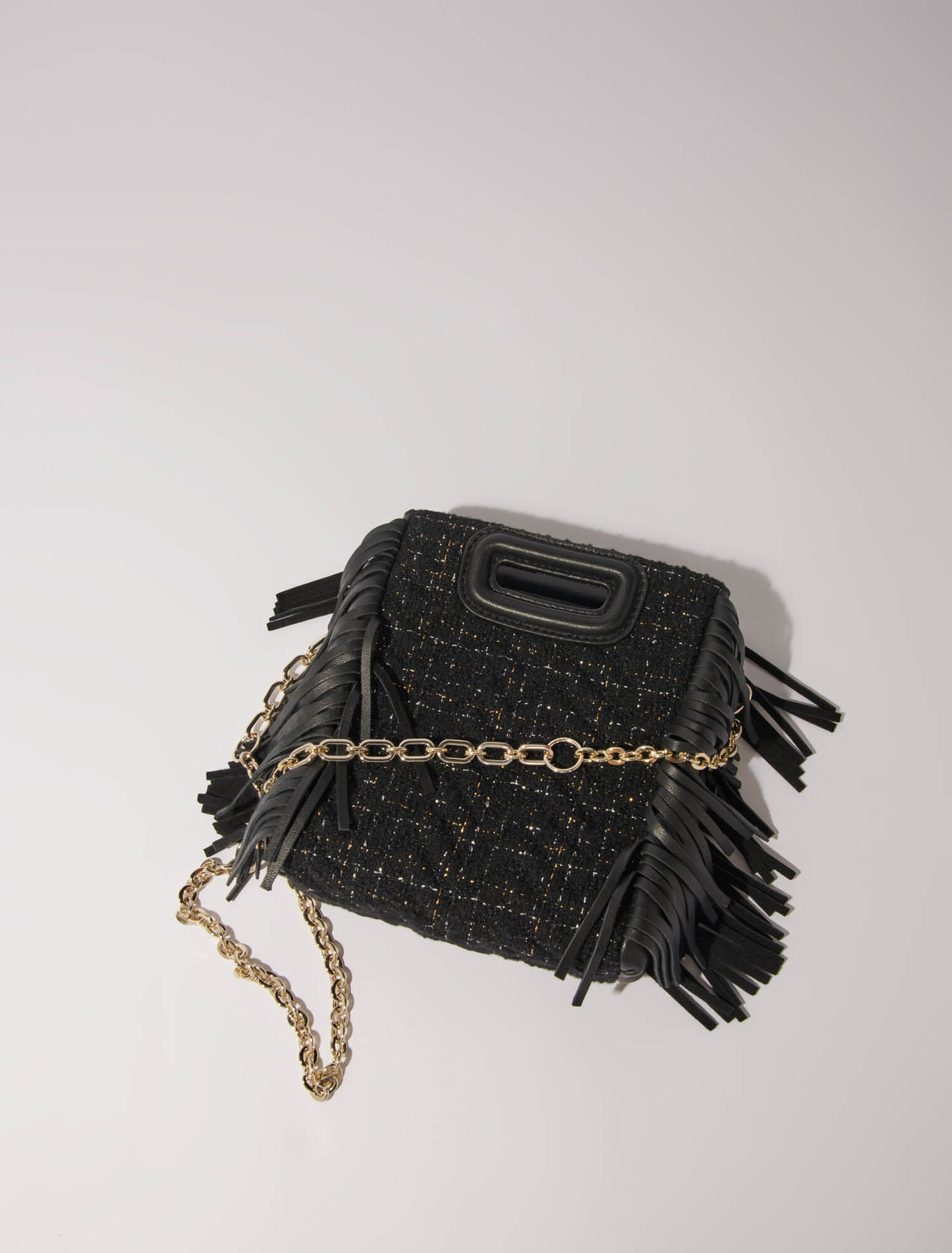 Mini-Tasche M aus gestepptem Tweed