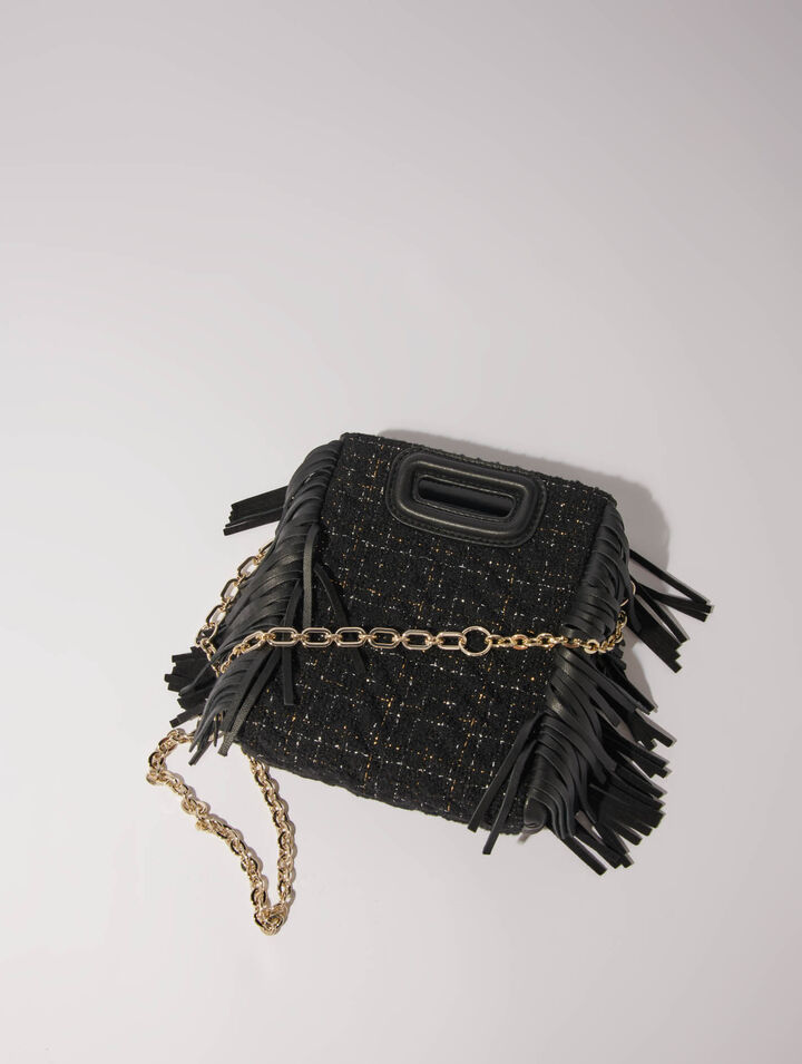 Mini-Tasche M aus gestepptem Tweed