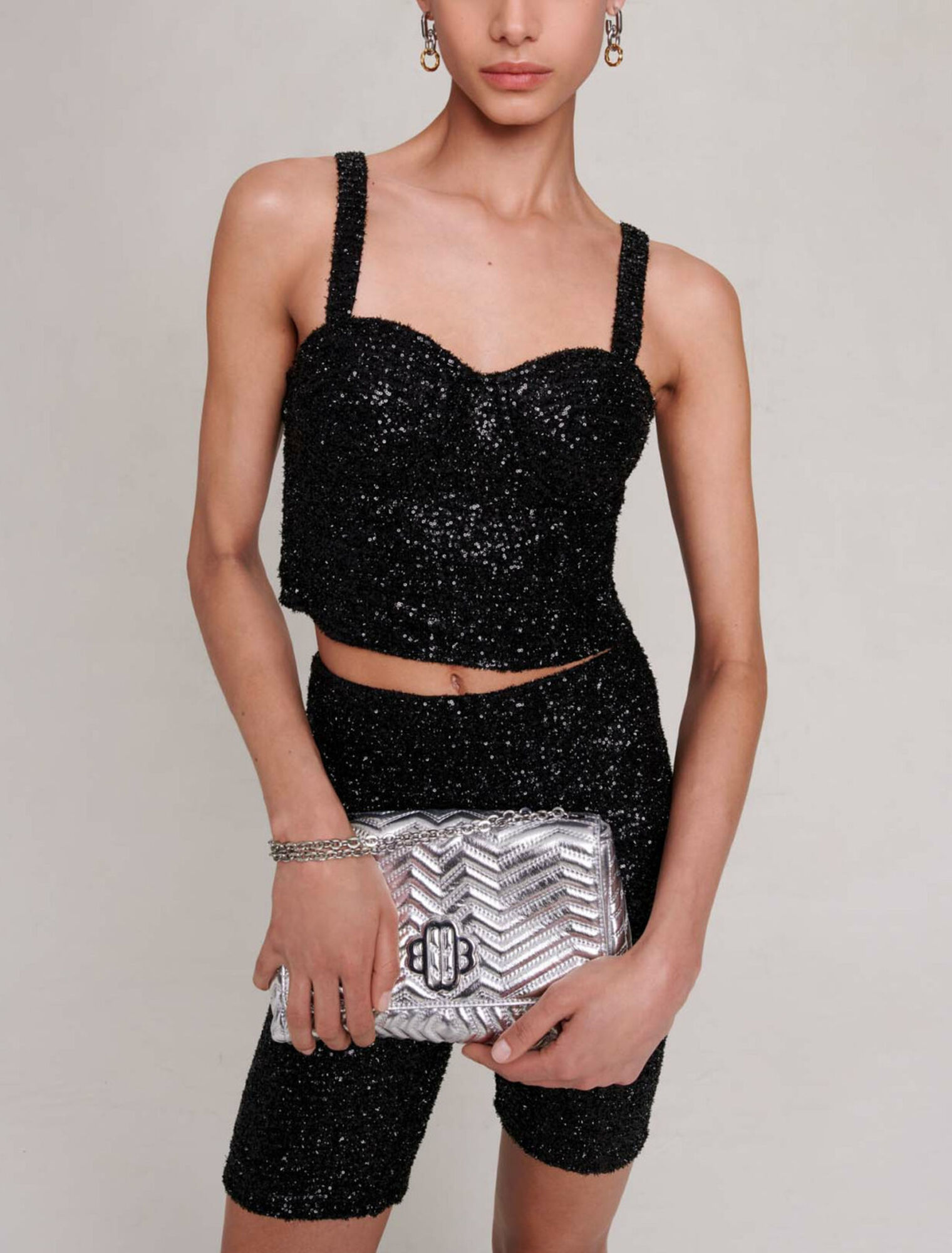 Bustier mit Pailletten