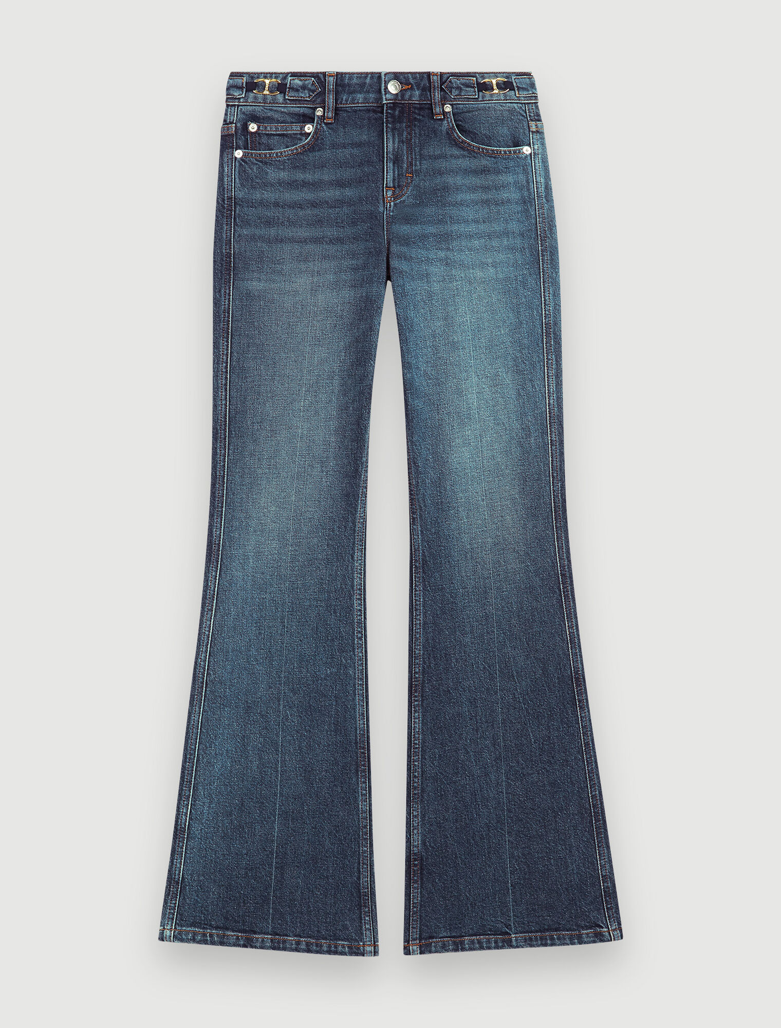 Schlagjeans mit Trensendetails