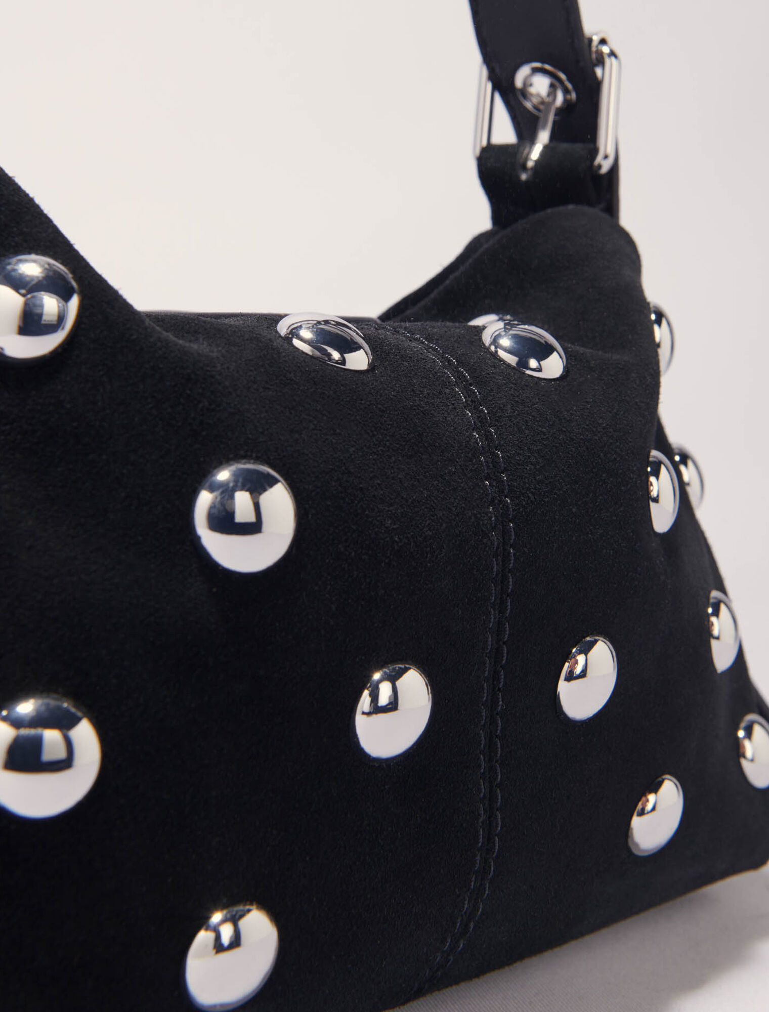 Tasche Miss M, Velours und Nieten
