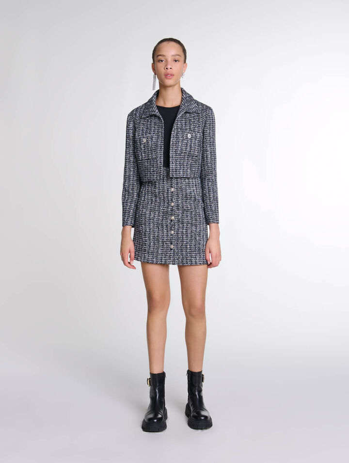 2-in-1 Tweed-Kleid