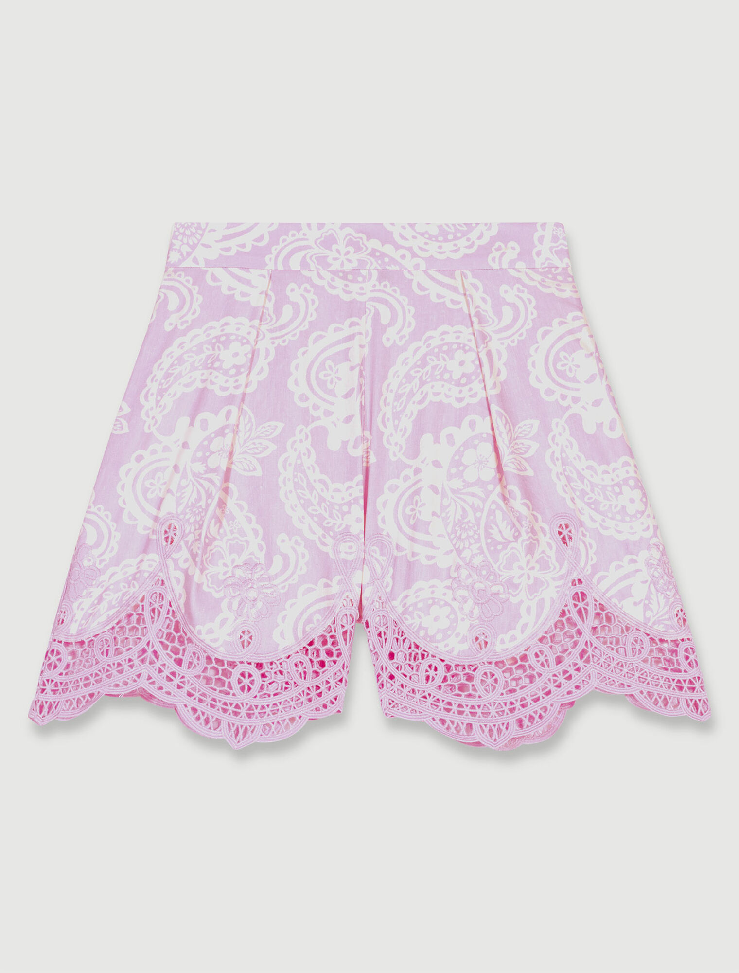Bedruckte Leinenshorts
