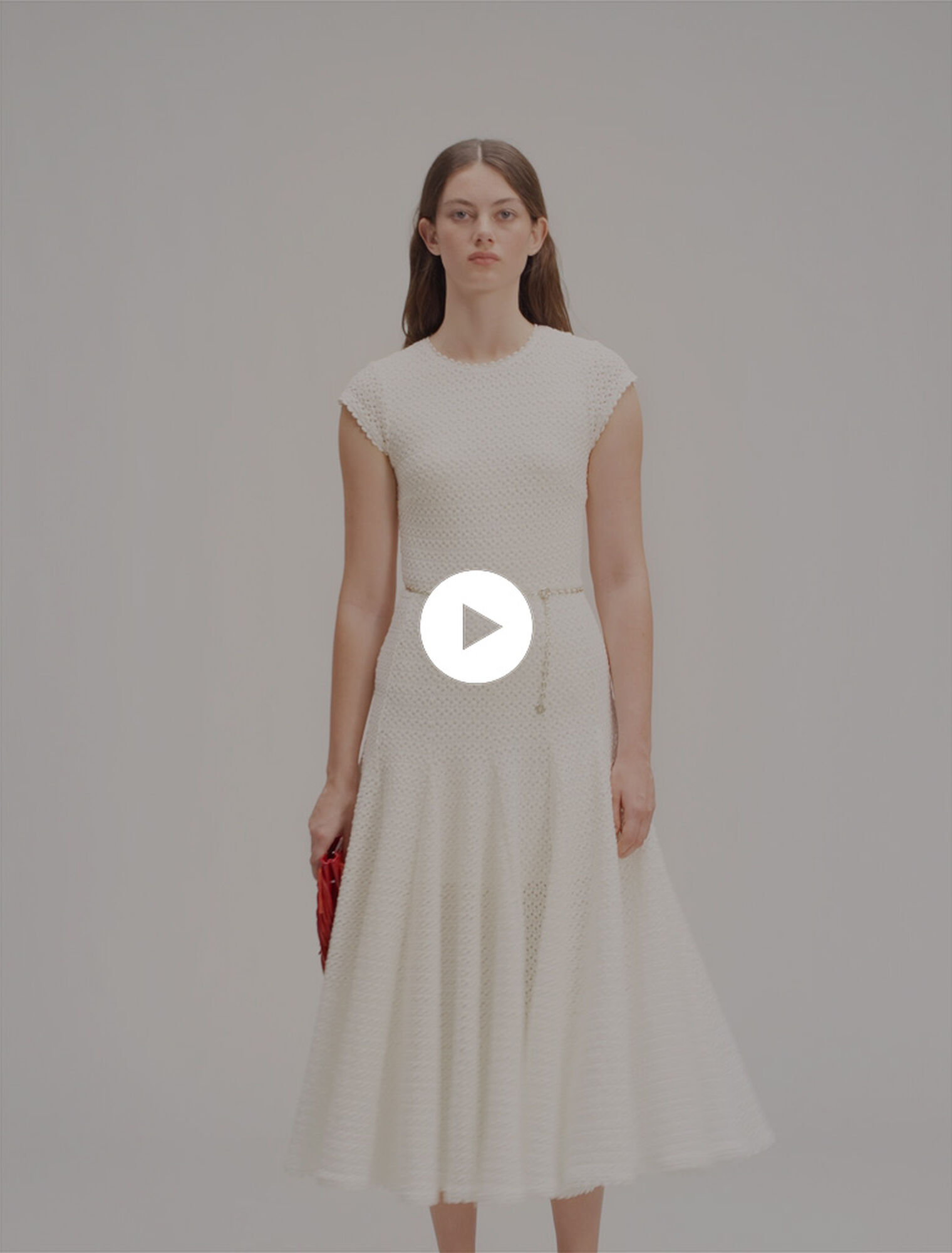 Langes Häkelkleid