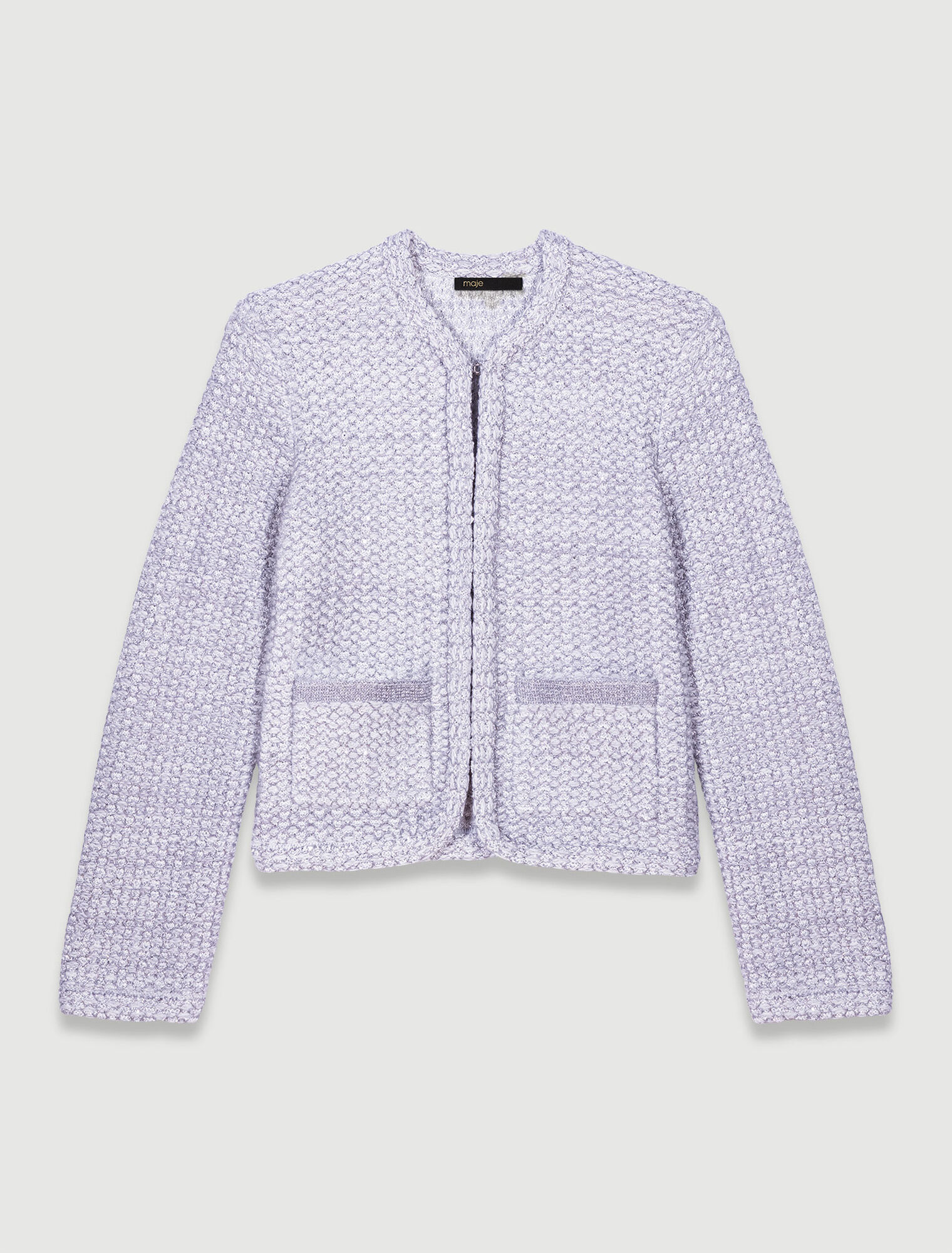 Strick-Cardigan in Tweed-Optik