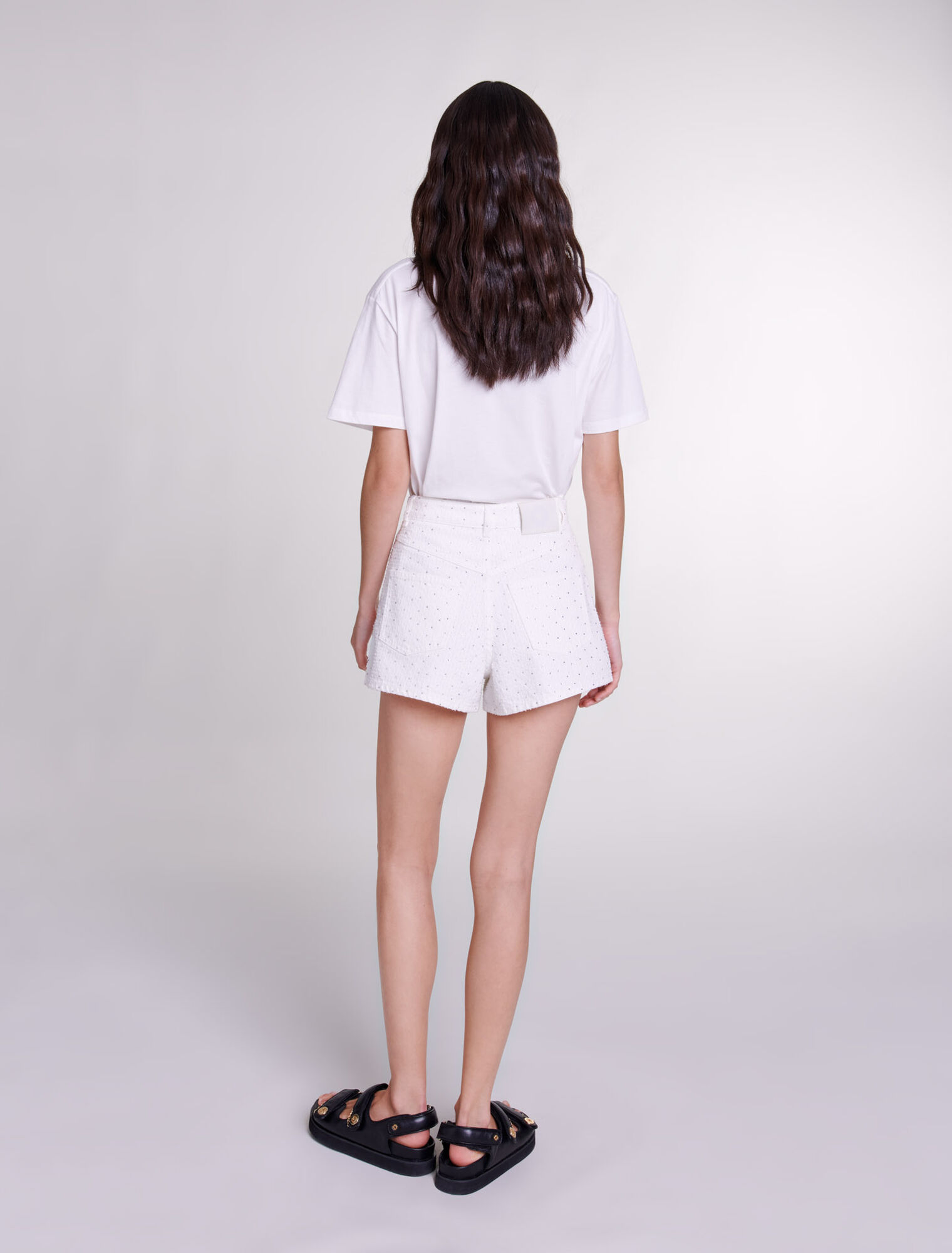 Denimshorts mit Strass