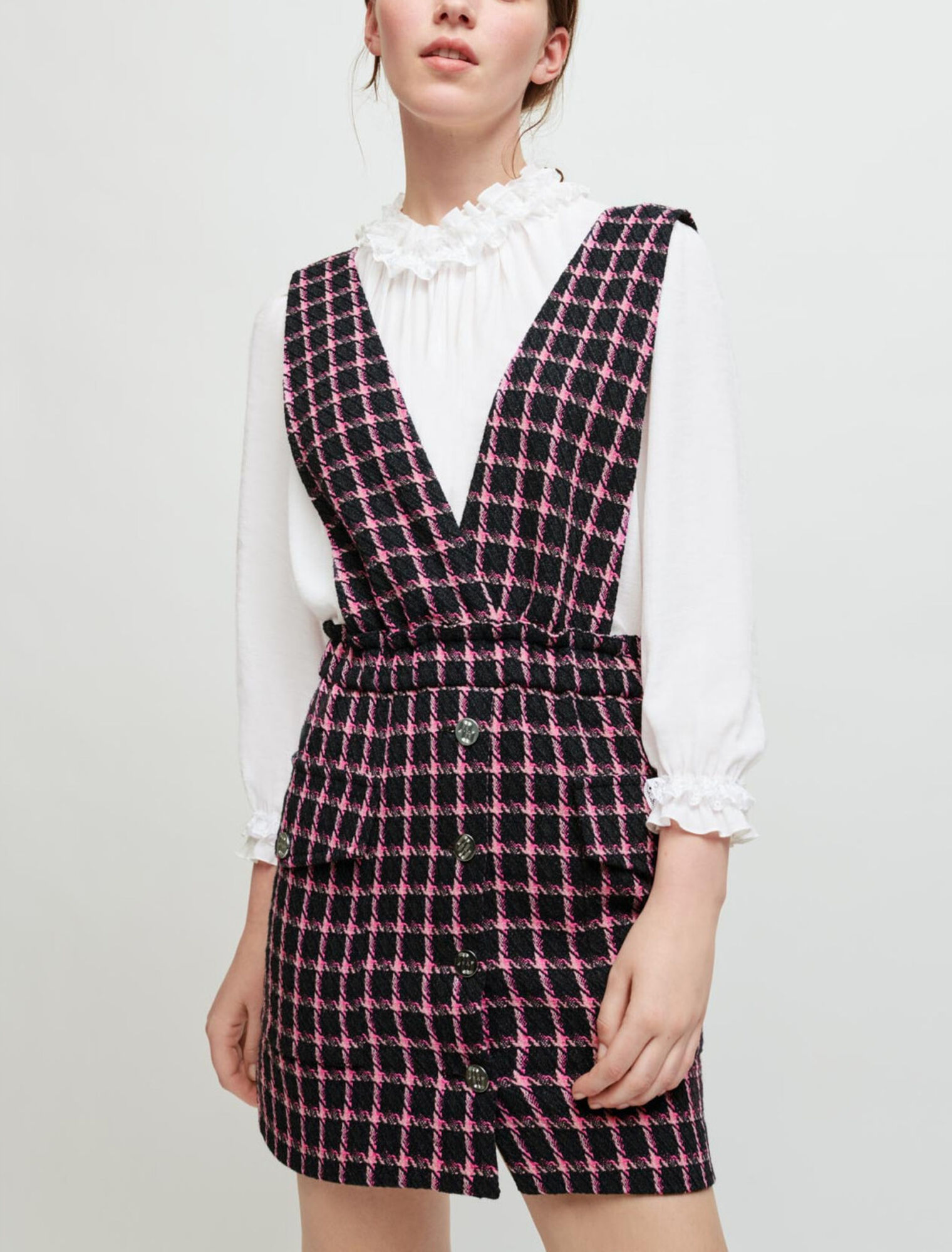 Trägerkleid mit Karomuster